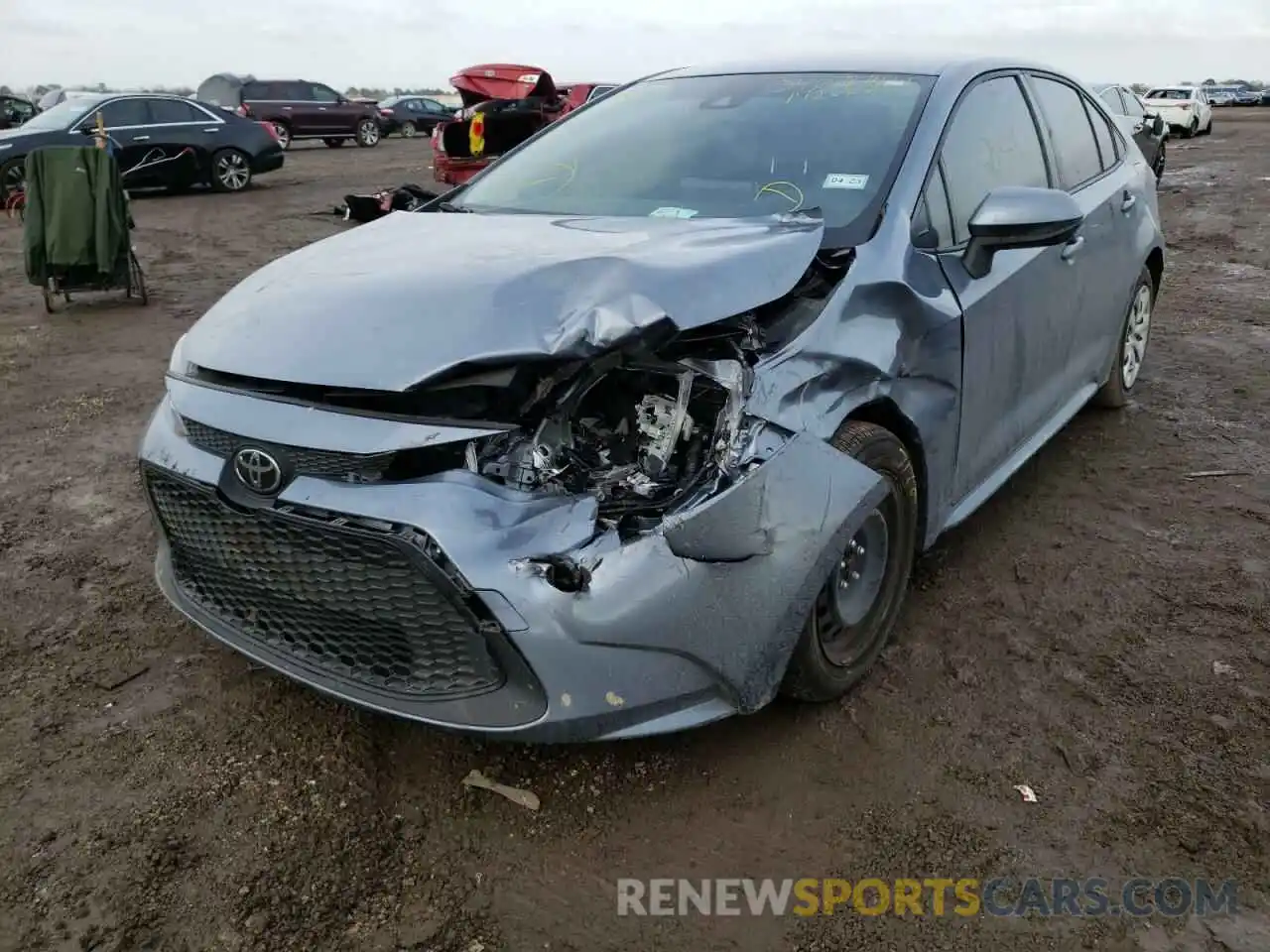 2 Photograph of a damaged car JTDEPMAE4MJ172602 TOYOTA COROLLA 2021