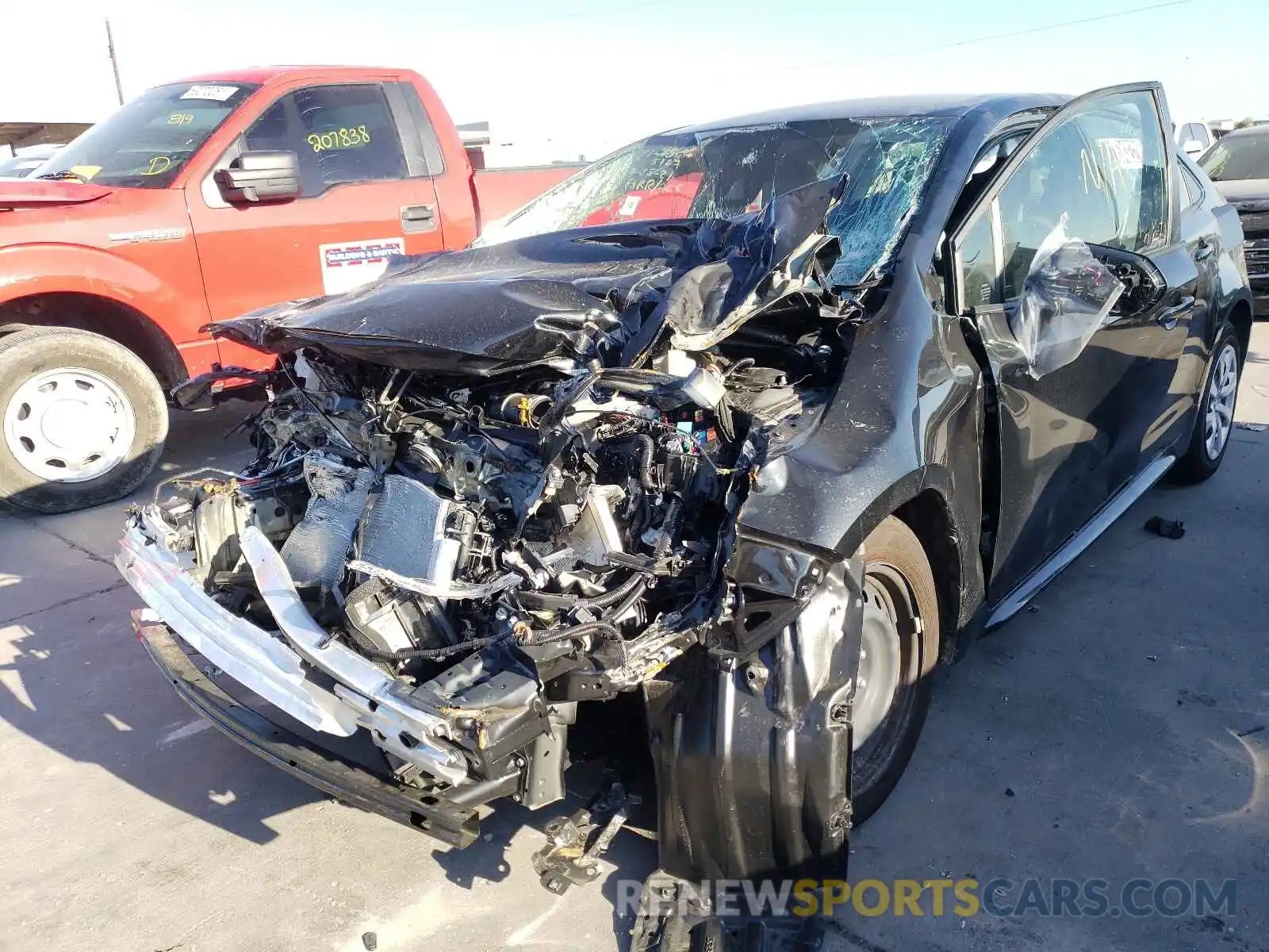 2 Photograph of a damaged car JTDEPMAE4MJ172678 TOYOTA COROLLA 2021