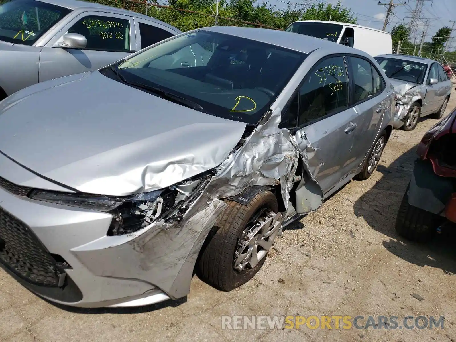 9 Photograph of a damaged car JTDEPMAE4MJ174933 TOYOTA COROLLA 2021