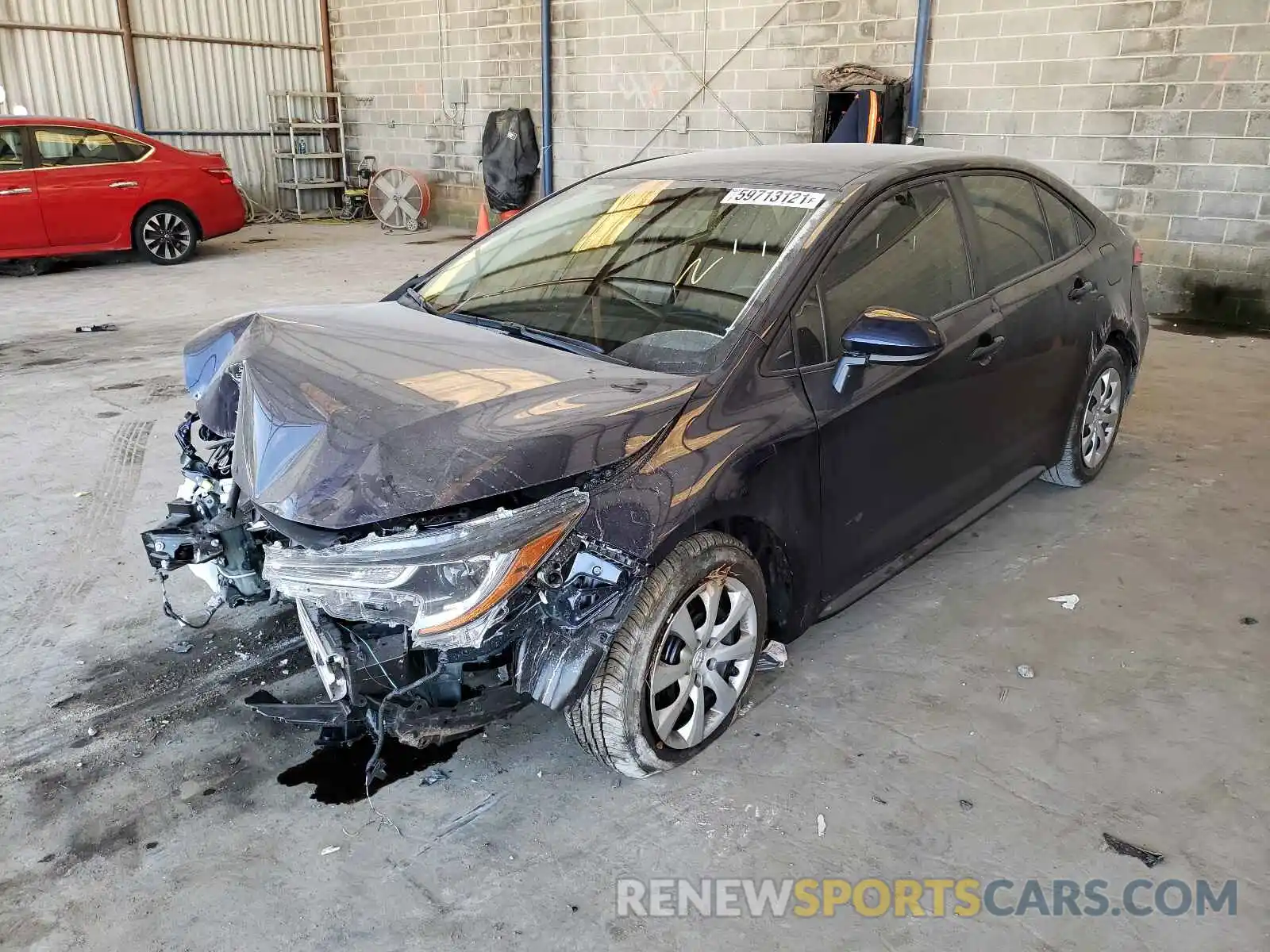 2 Photograph of a damaged car JTDEPMAE4MJ175452 TOYOTA COROLLA 2021