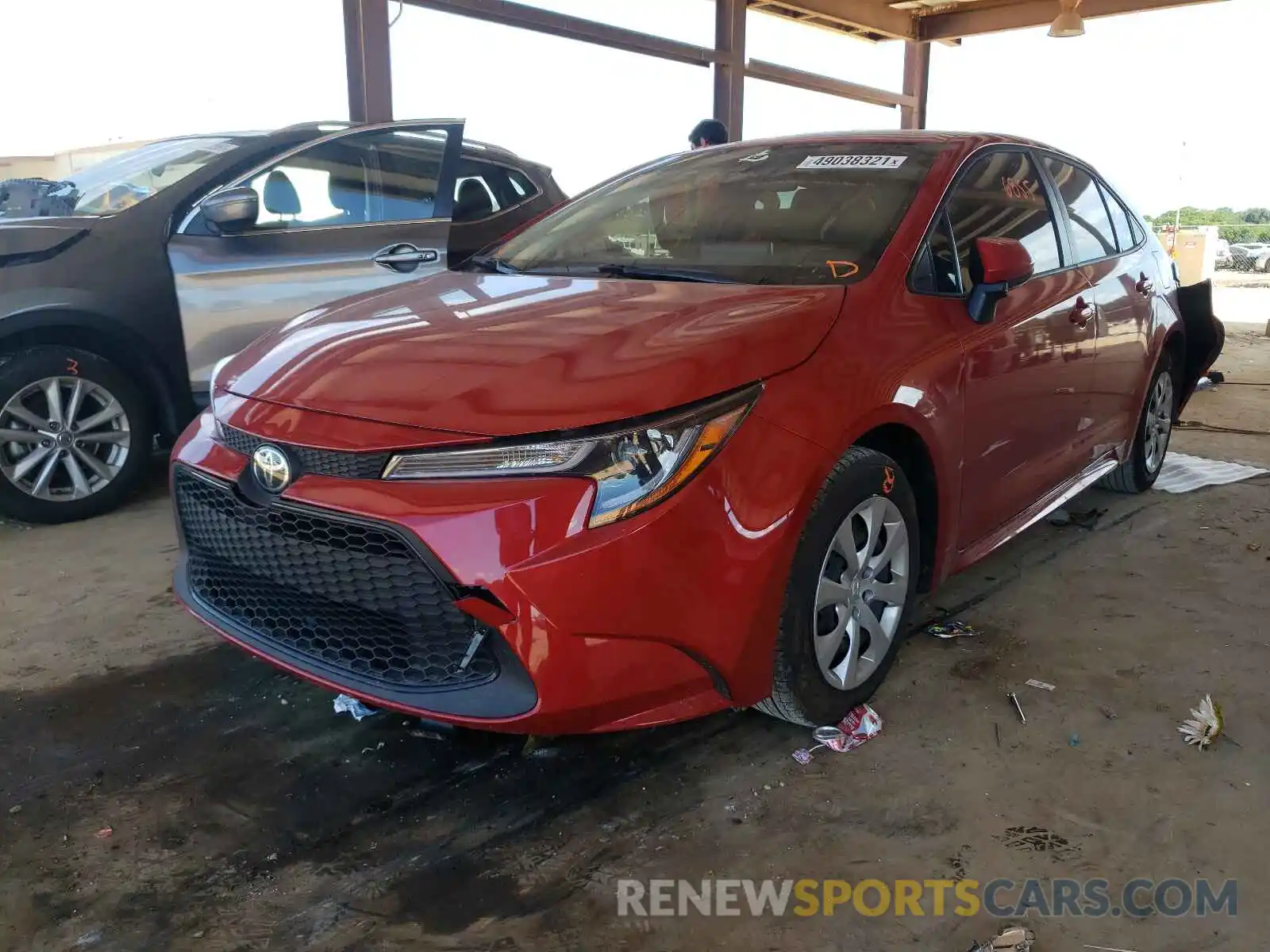 2 Photograph of a damaged car JTDEPMAE4MJ175970 TOYOTA COROLLA 2021