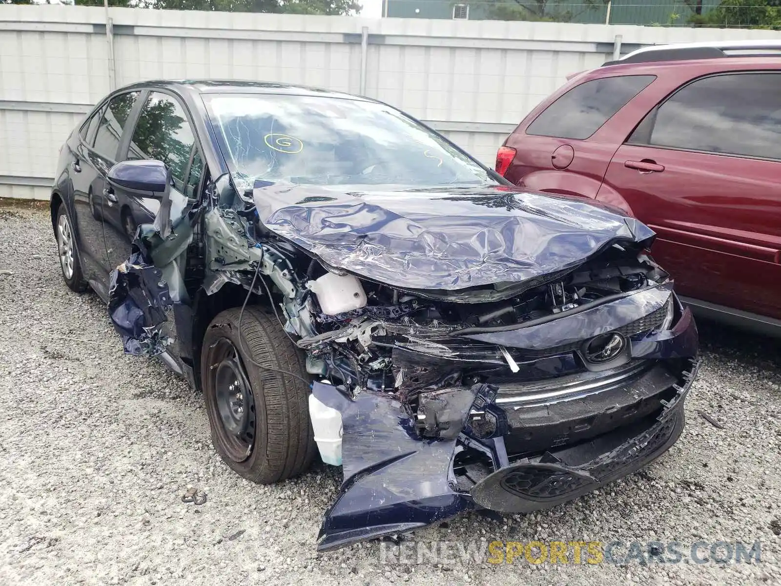 1 Photograph of a damaged car JTDEPMAE4MJ176830 TOYOTA COROLLA 2021