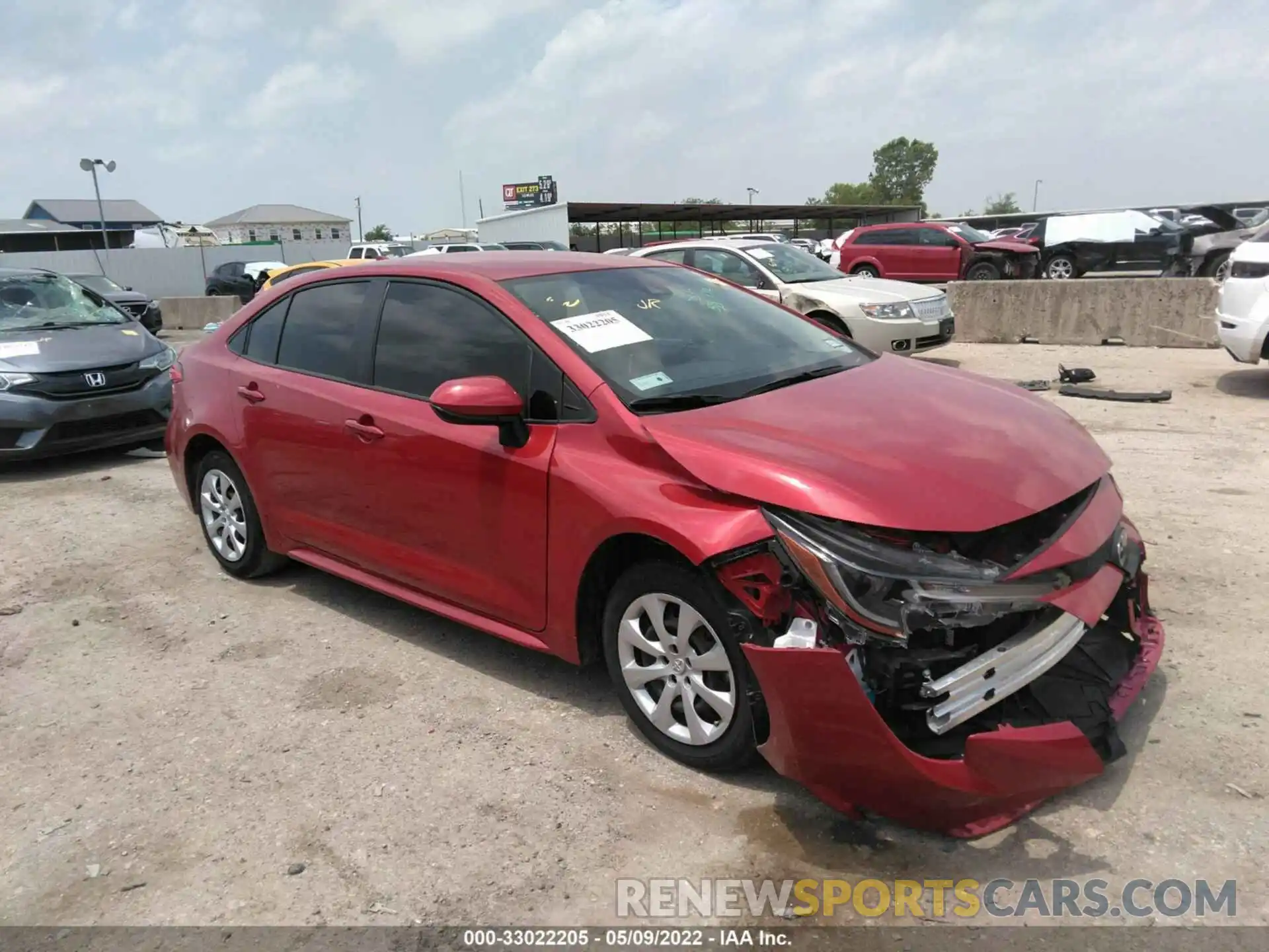 1 Photograph of a damaged car JTDEPMAE4MJ179291 TOYOTA COROLLA 2021