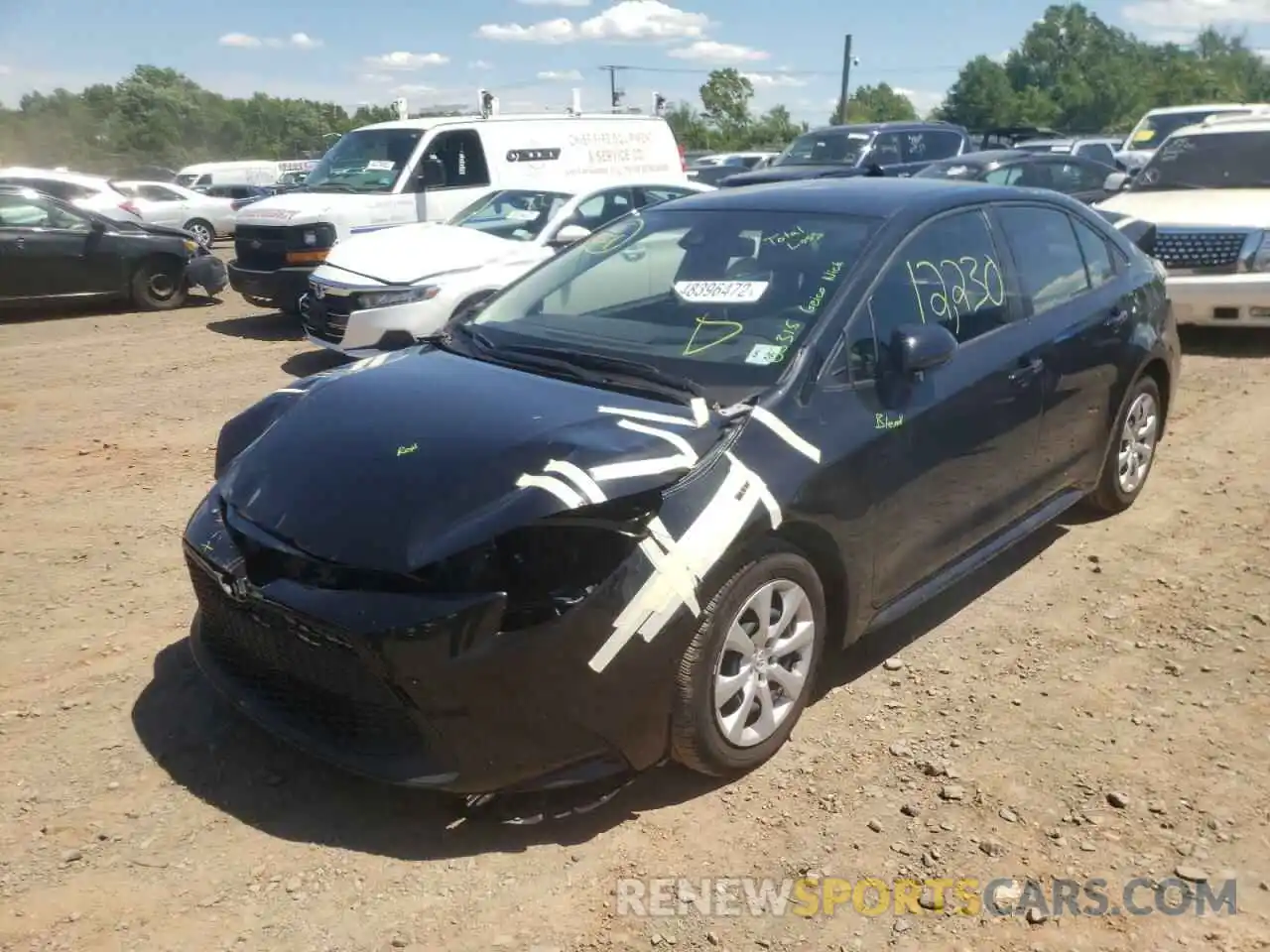 2 Photograph of a damaged car JTDEPMAE4MJ179873 TOYOTA COROLLA 2021