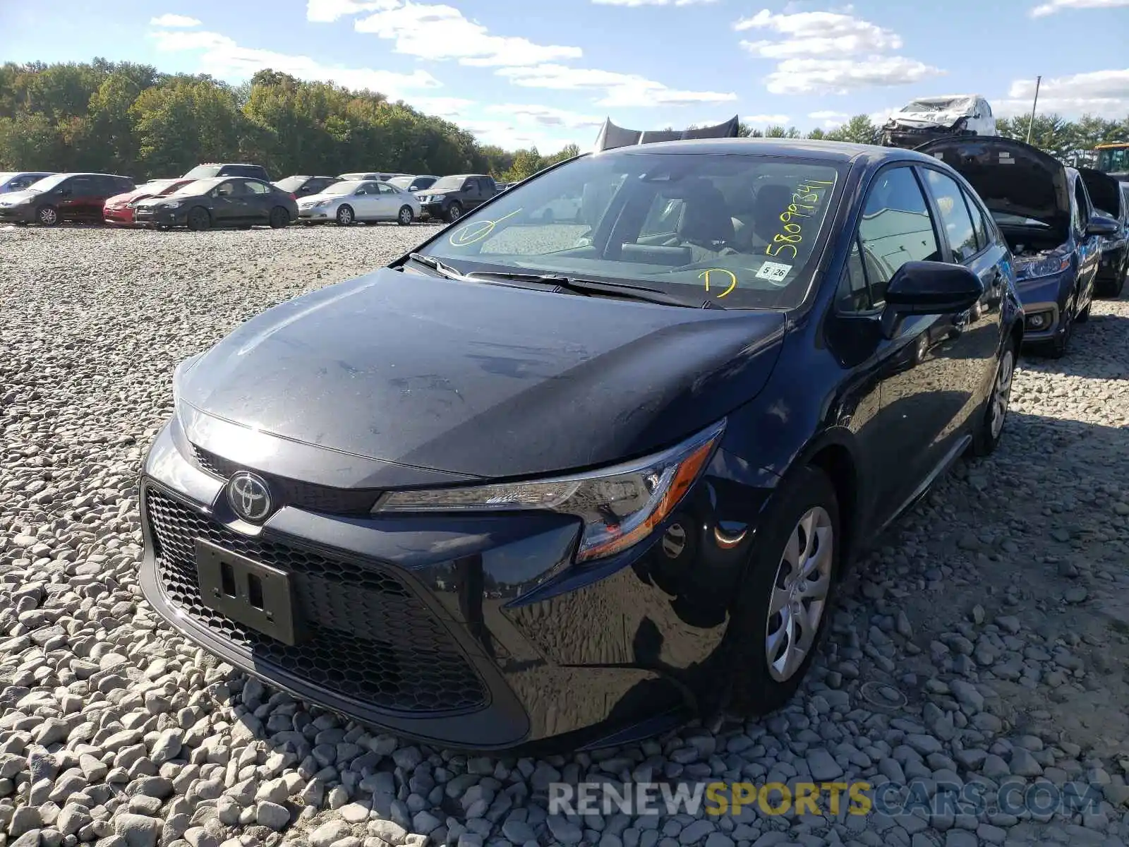 2 Photograph of a damaged car JTDEPMAE4MJ180537 TOYOTA COROLLA 2021