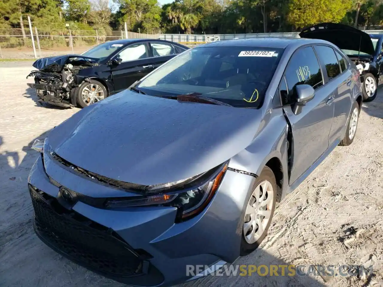 2 Photograph of a damaged car JTDEPMAE4MJ184135 TOYOTA COROLLA 2021