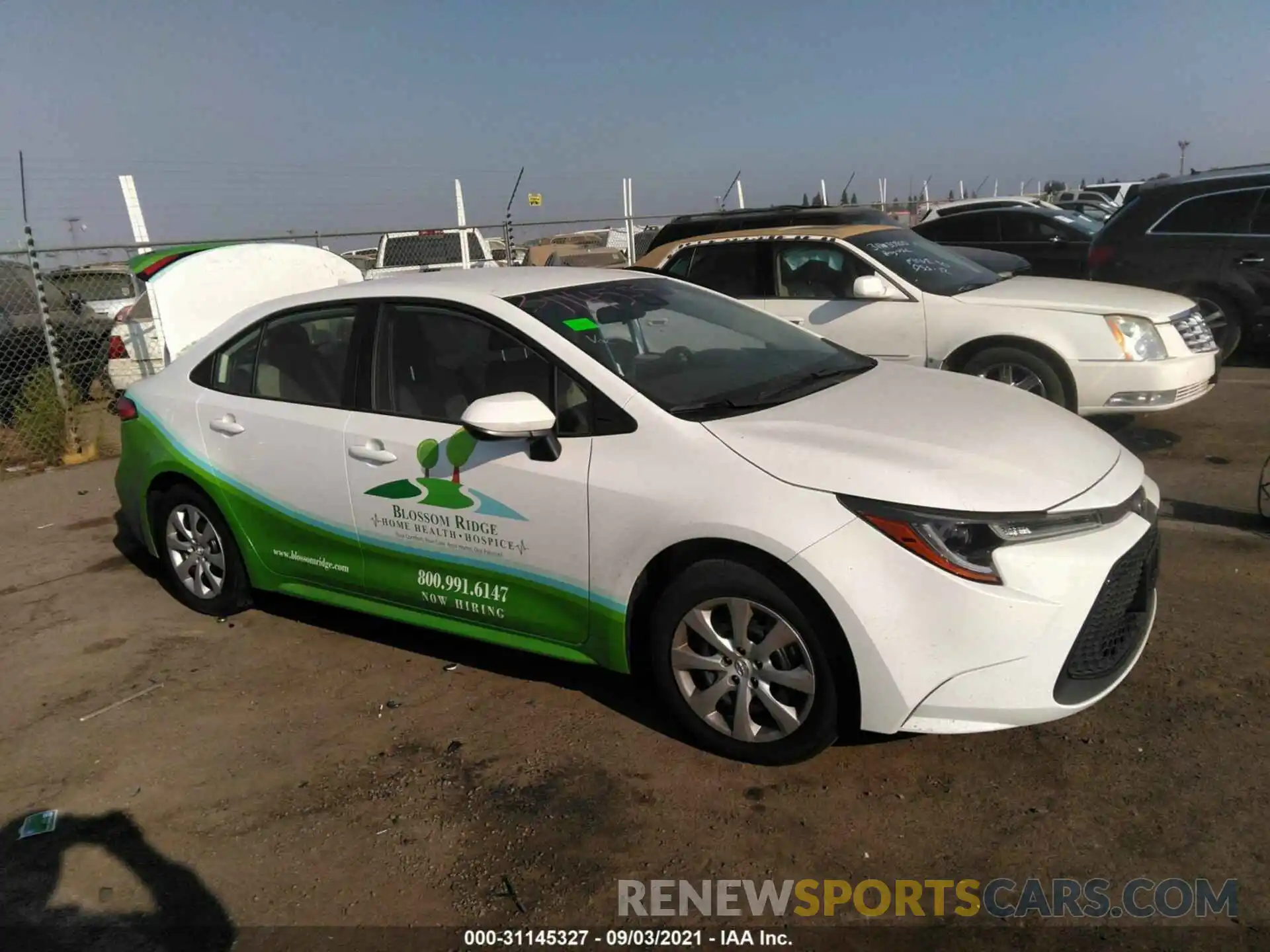 1 Photograph of a damaged car JTDEPMAE4MJ186208 TOYOTA COROLLA 2021