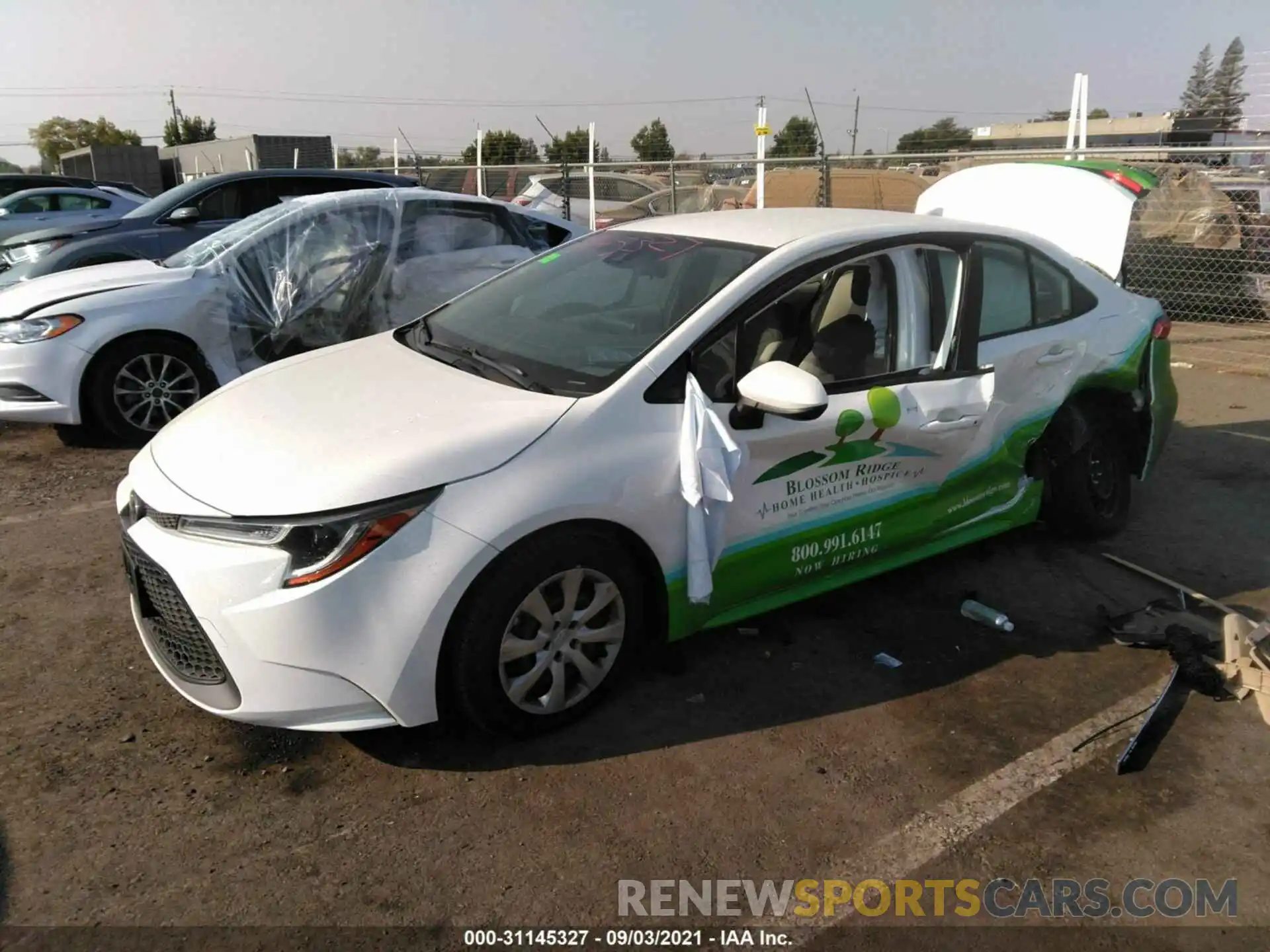 2 Photograph of a damaged car JTDEPMAE4MJ186208 TOYOTA COROLLA 2021