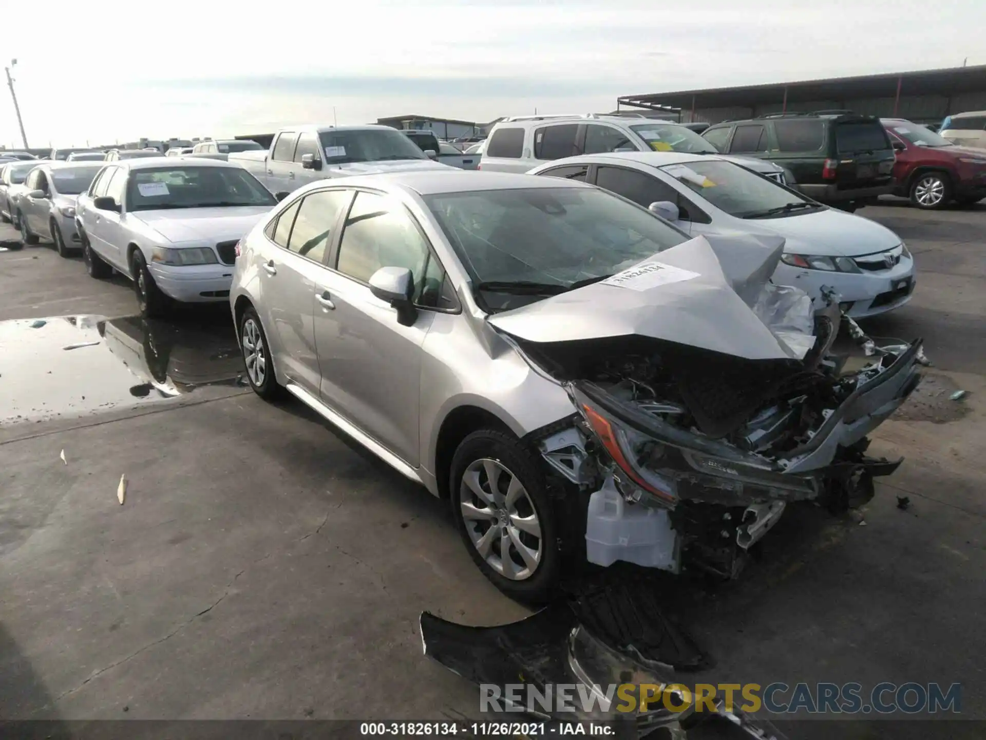 1 Photograph of a damaged car JTDEPMAE4MJ188315 TOYOTA COROLLA 2021