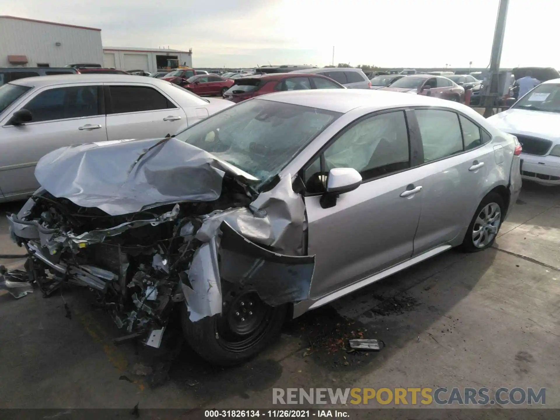 2 Photograph of a damaged car JTDEPMAE4MJ188315 TOYOTA COROLLA 2021