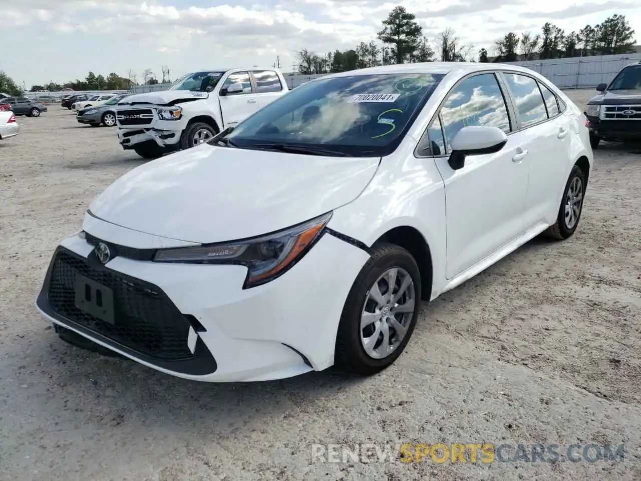 2 Photograph of a damaged car JTDEPMAE4MJ189710 TOYOTA COROLLA 2021