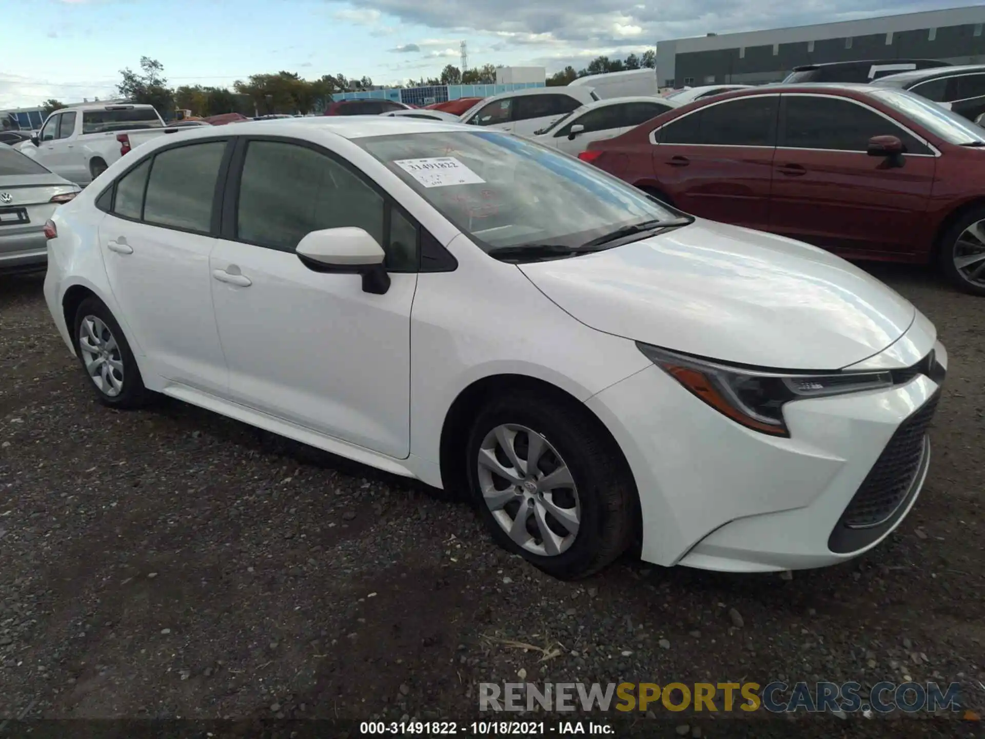 1 Photograph of a damaged car JTDEPMAE5MJ120492 TOYOTA COROLLA 2021