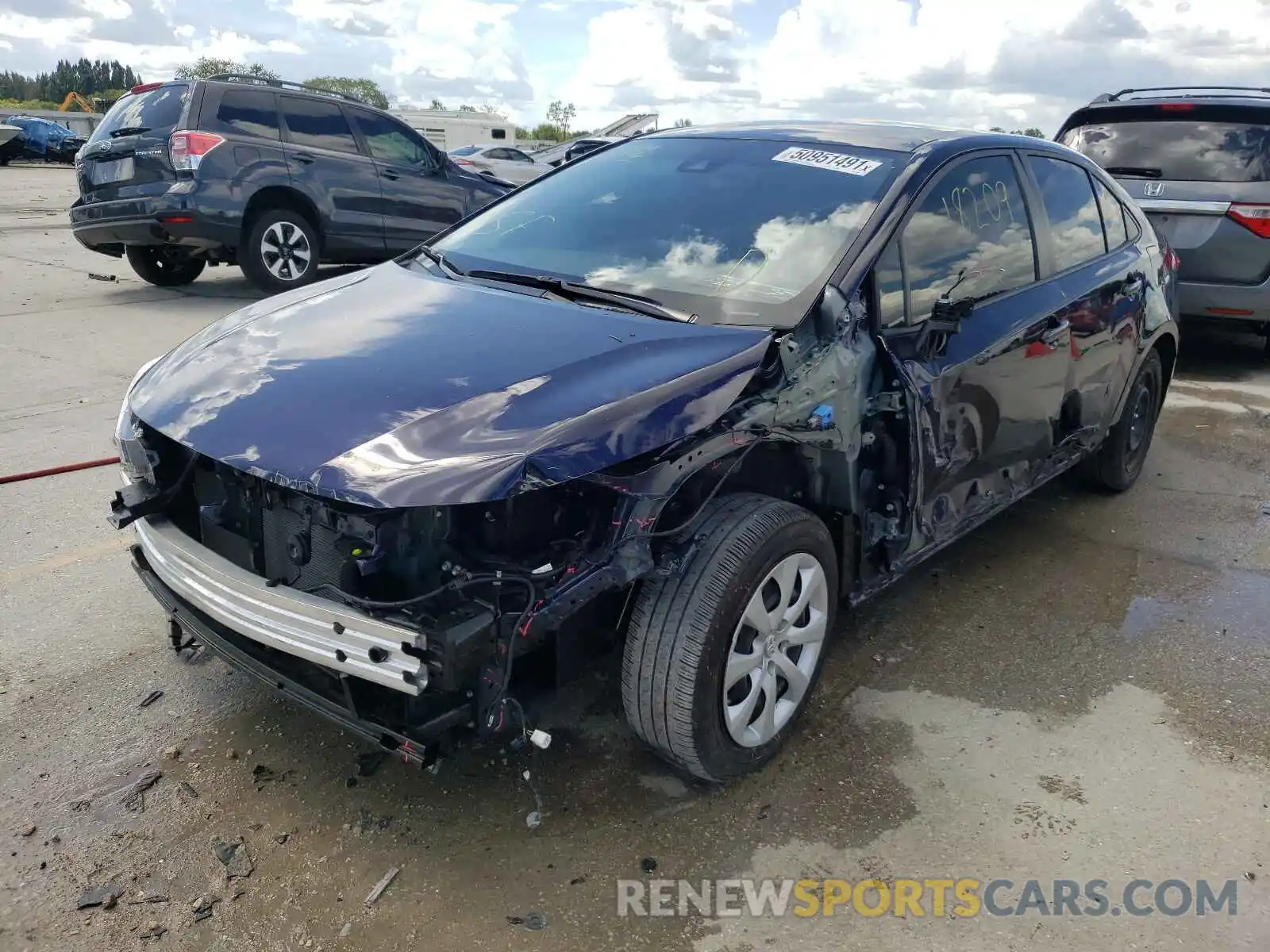 2 Photograph of a damaged car JTDEPMAE5MJ123960 TOYOTA COROLLA 2021