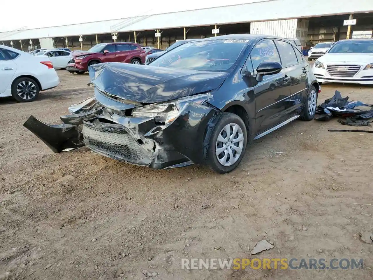 2 Photograph of a damaged car JTDEPMAE5MJ124381 TOYOTA COROLLA 2021