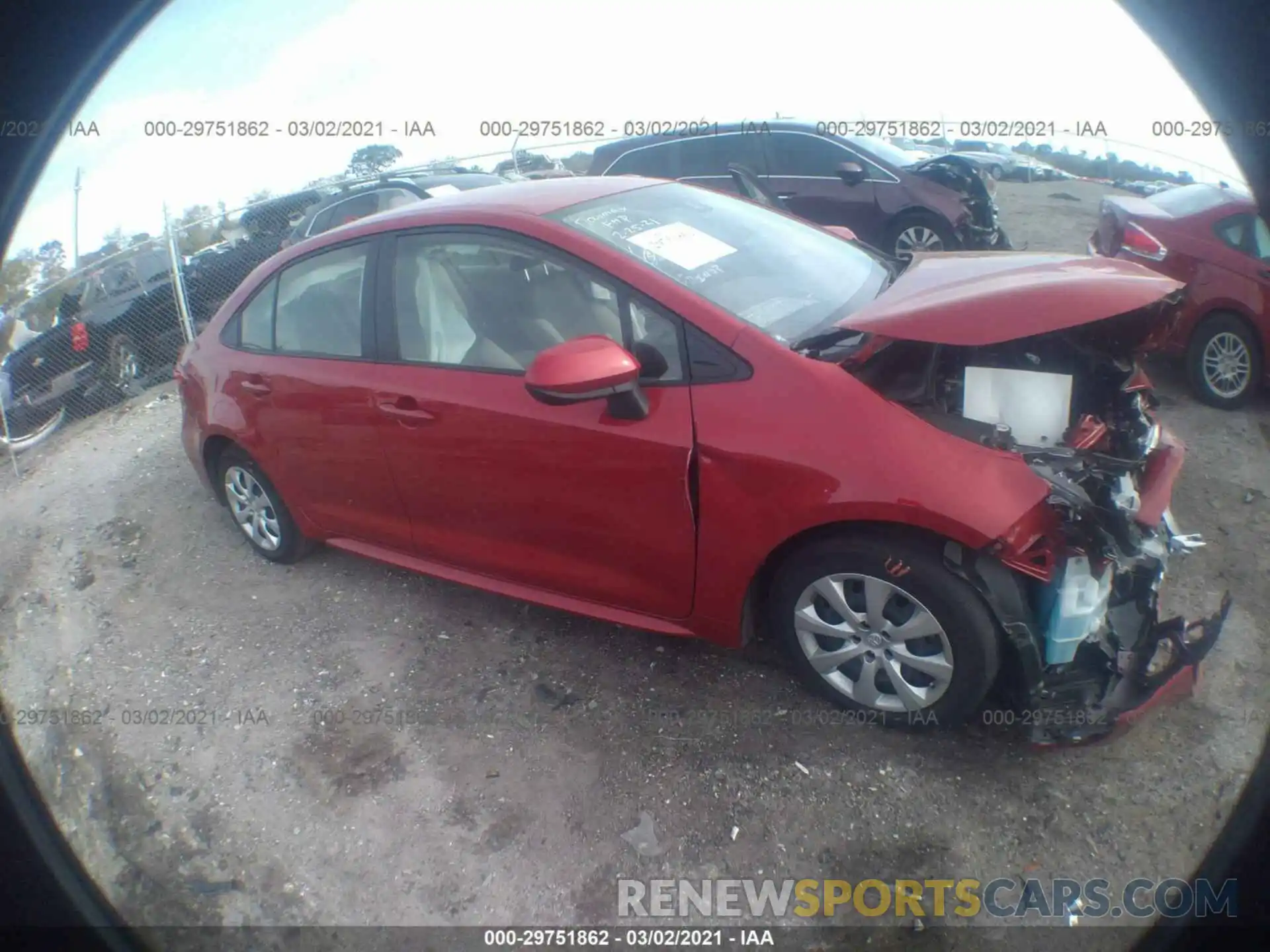 1 Photograph of a damaged car JTDEPMAE5MJ125255 TOYOTA COROLLA 2021