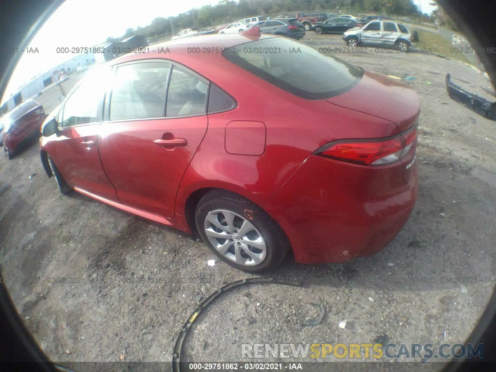 3 Photograph of a damaged car JTDEPMAE5MJ125255 TOYOTA COROLLA 2021