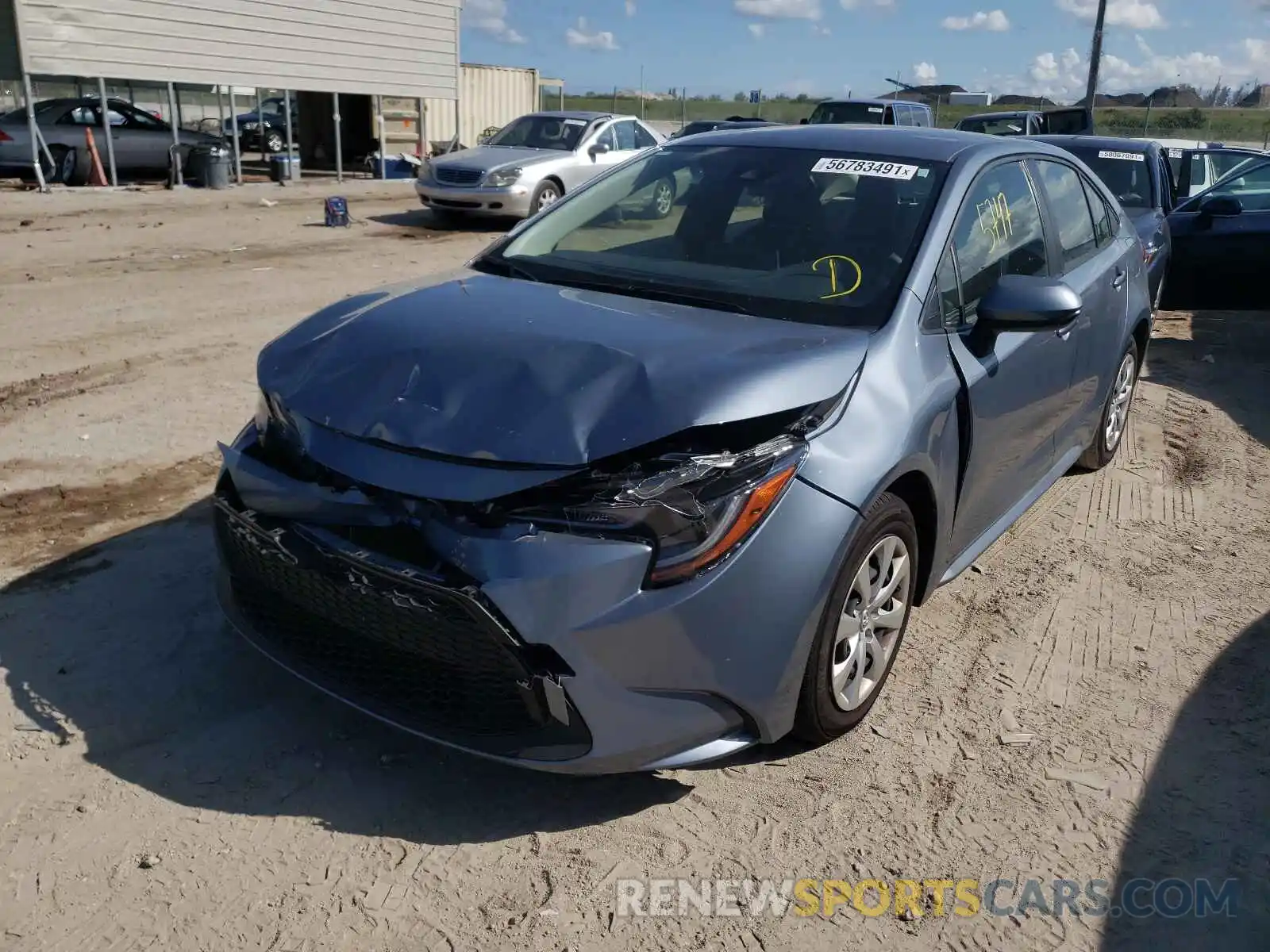 2 Photograph of a damaged car JTDEPMAE5MJ126714 TOYOTA COROLLA 2021