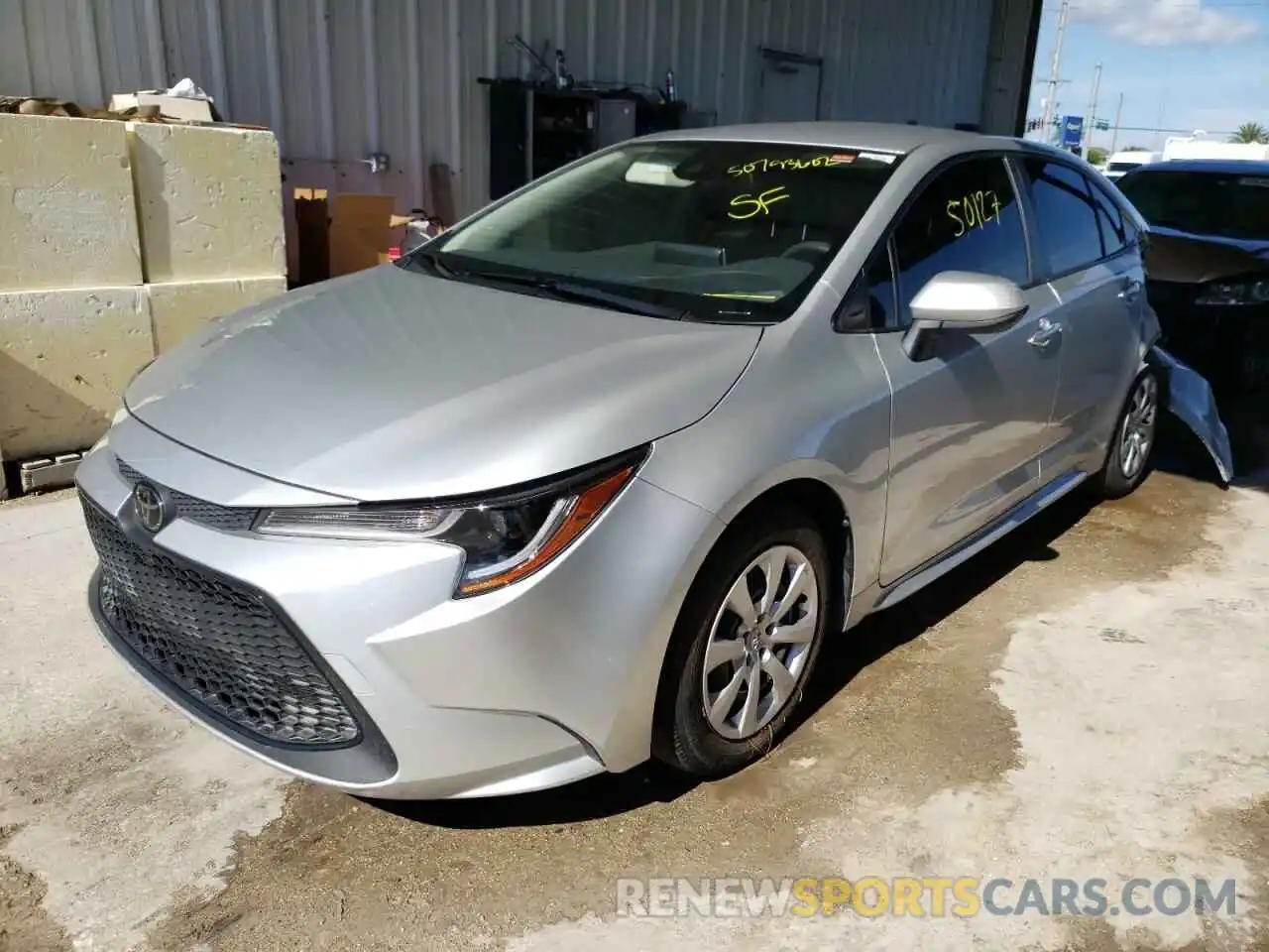 2 Photograph of a damaged car JTDEPMAE5MJ126776 TOYOTA COROLLA 2021