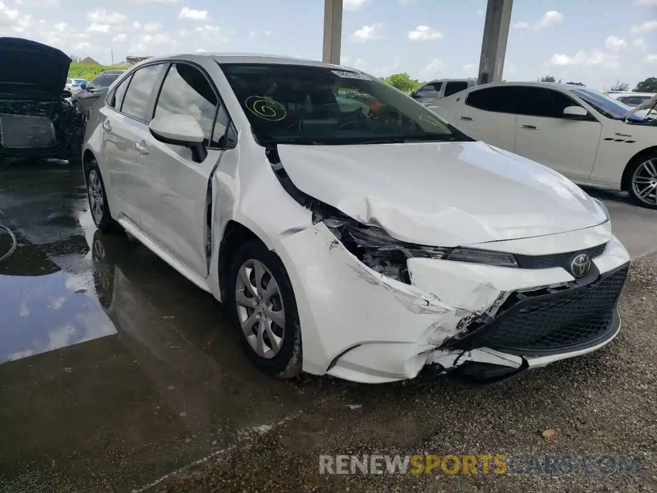 1 Photograph of a damaged car JTDEPMAE5MJ127135 TOYOTA COROLLA 2021