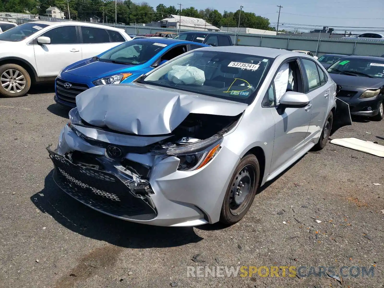 2 Photograph of a damaged car JTDEPMAE5MJ128141 TOYOTA COROLLA 2021