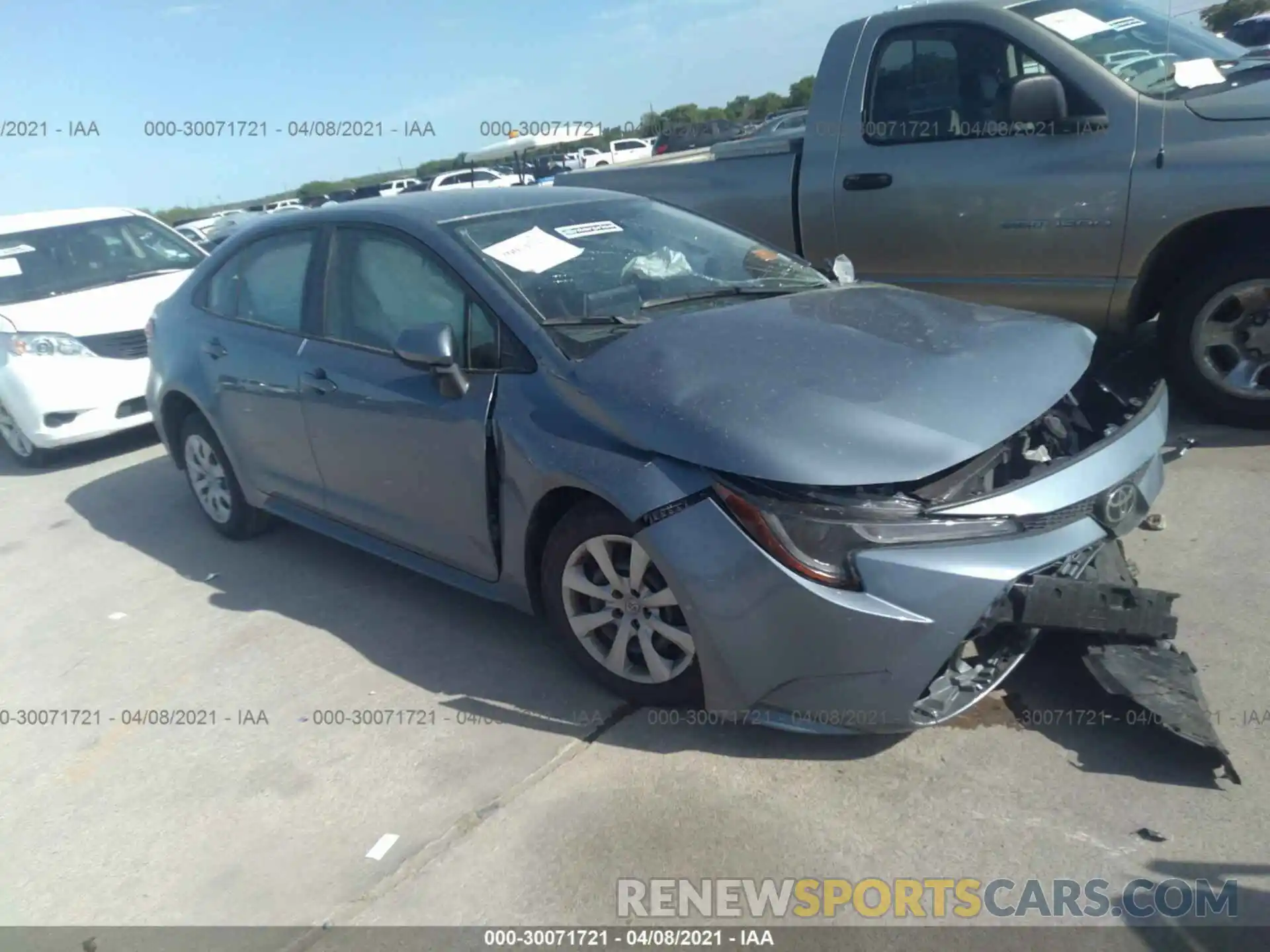 1 Photograph of a damaged car JTDEPMAE5MJ128494 TOYOTA COROLLA 2021