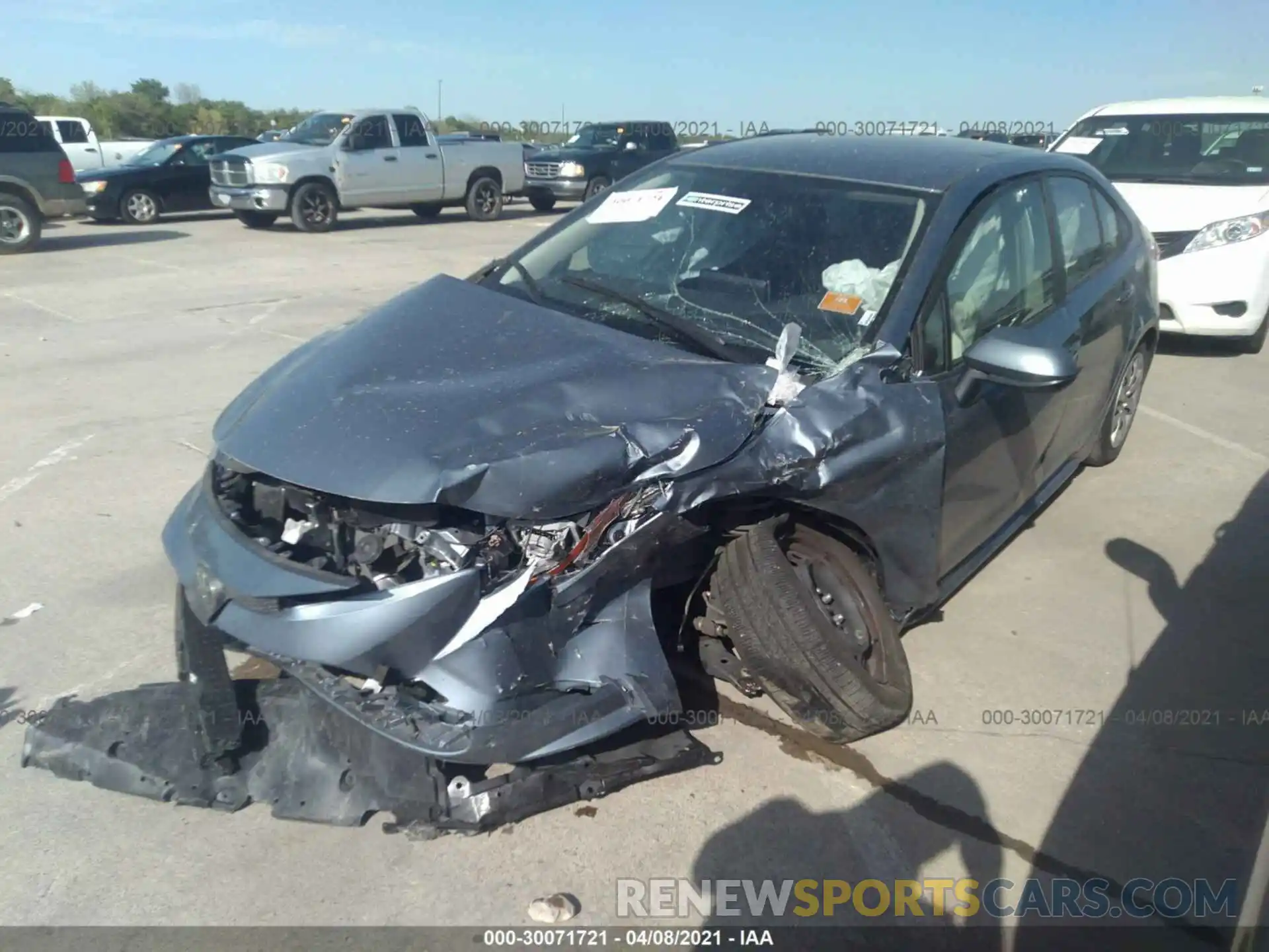 2 Photograph of a damaged car JTDEPMAE5MJ128494 TOYOTA COROLLA 2021