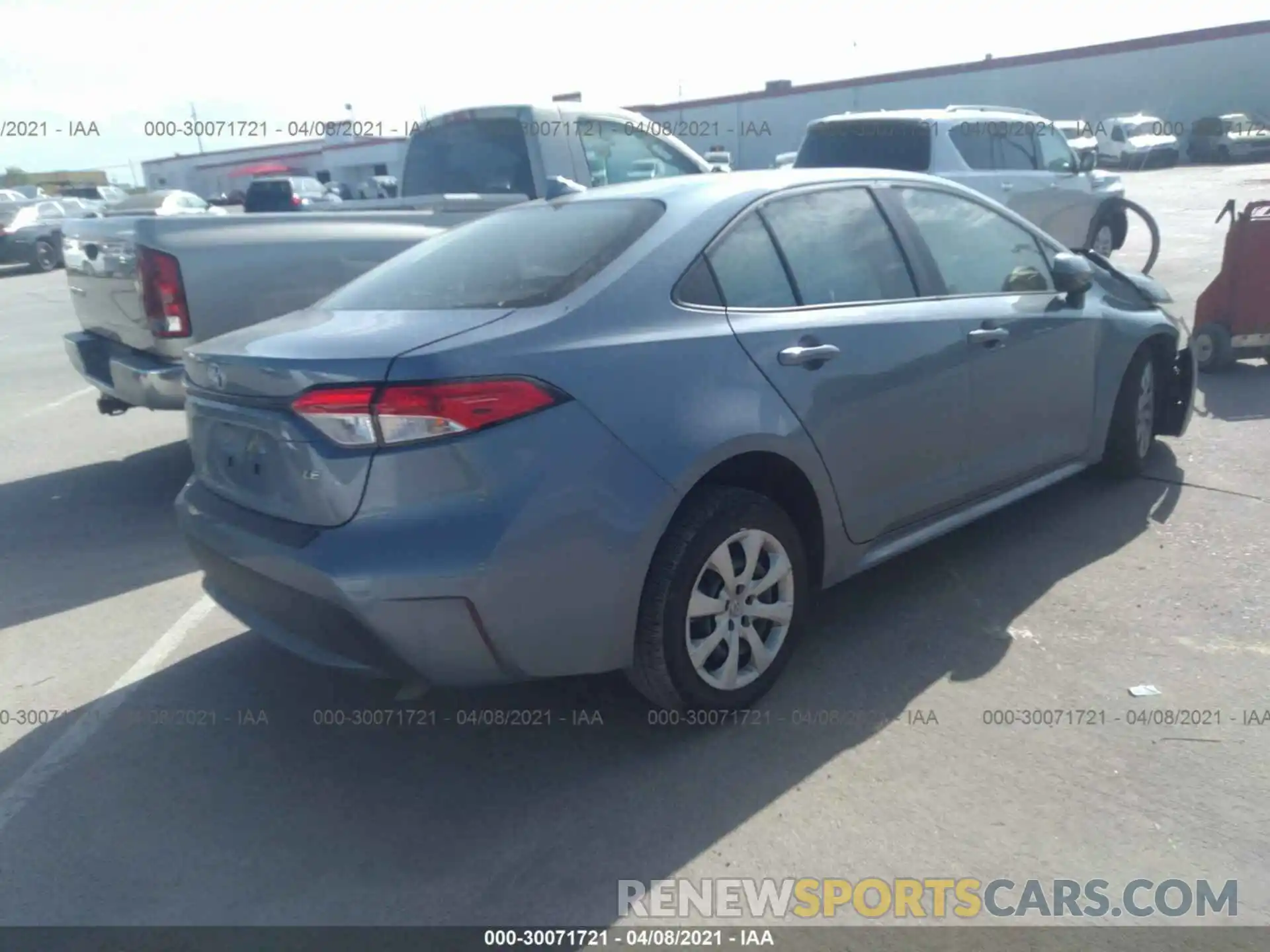 4 Photograph of a damaged car JTDEPMAE5MJ128494 TOYOTA COROLLA 2021