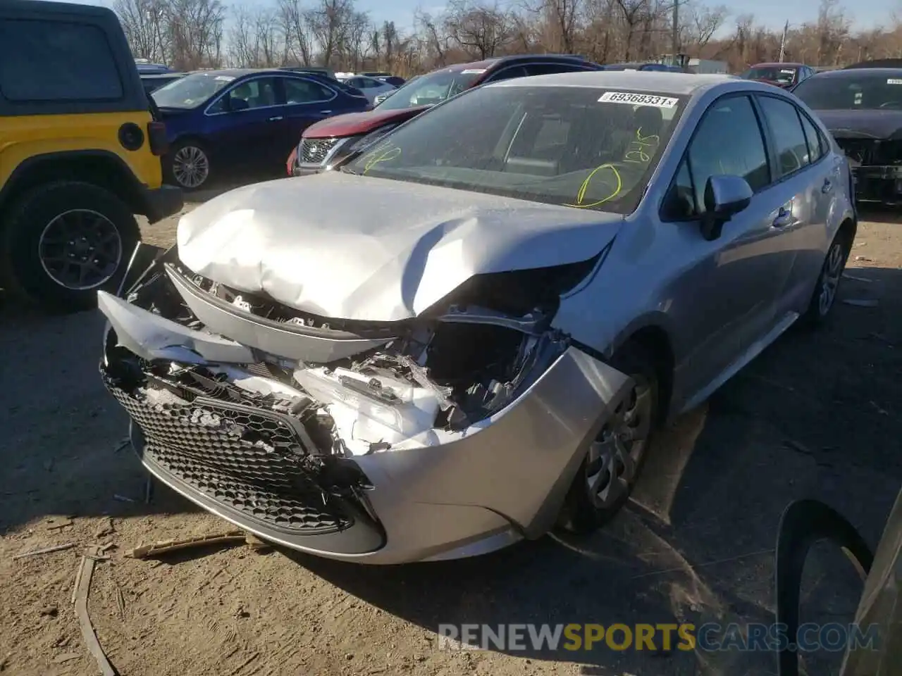 2 Photograph of a damaged car JTDEPMAE5MJ129418 TOYOTA COROLLA 2021