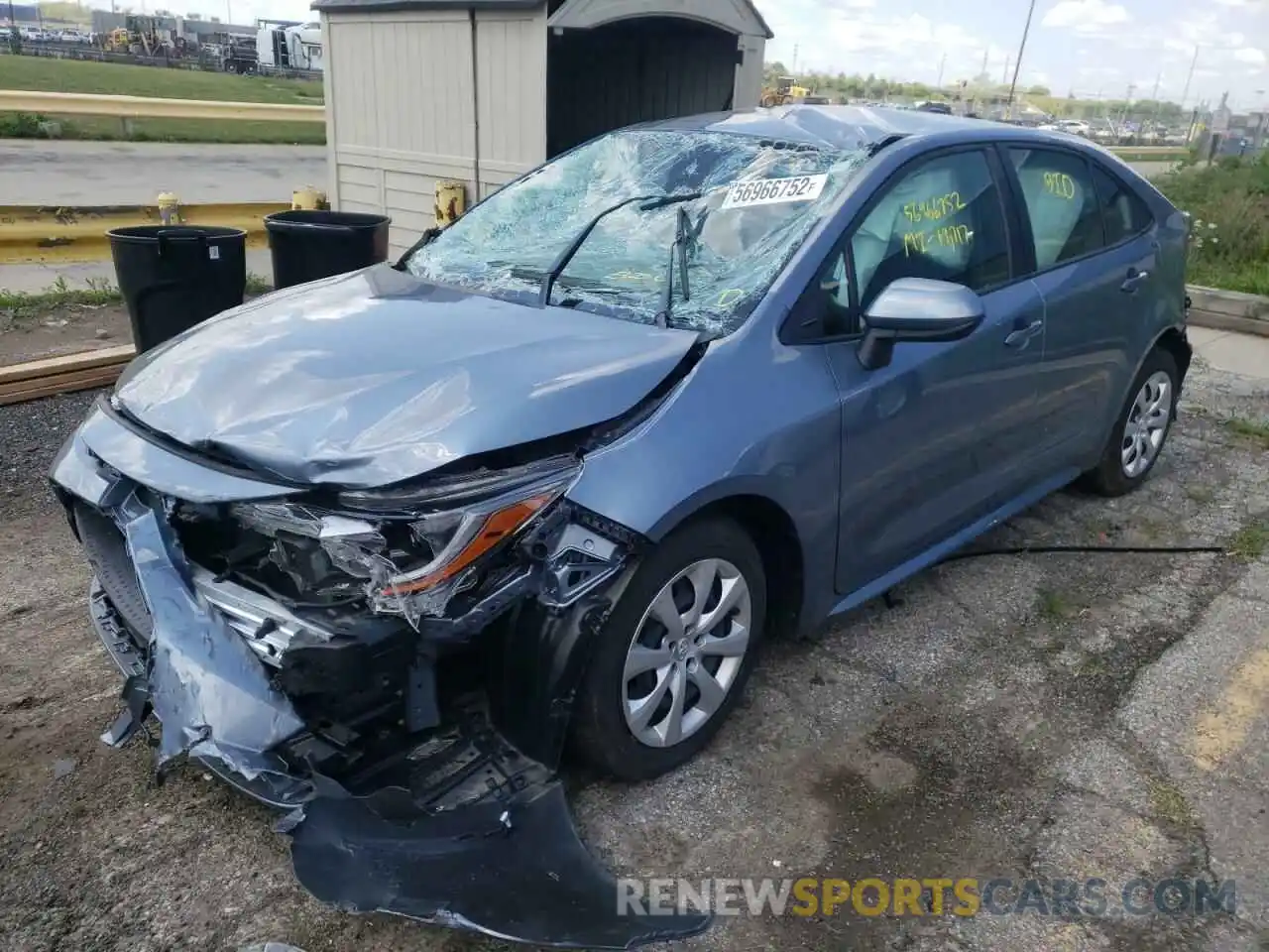 2 Photograph of a damaged car JTDEPMAE5MJ130410 TOYOTA COROLLA 2021