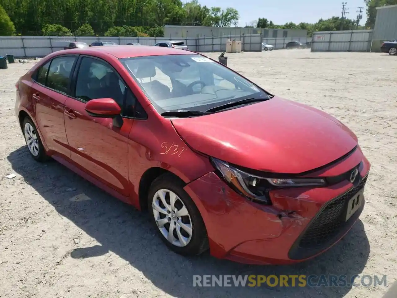 1 Photograph of a damaged car JTDEPMAE5MJ130794 TOYOTA COROLLA 2021