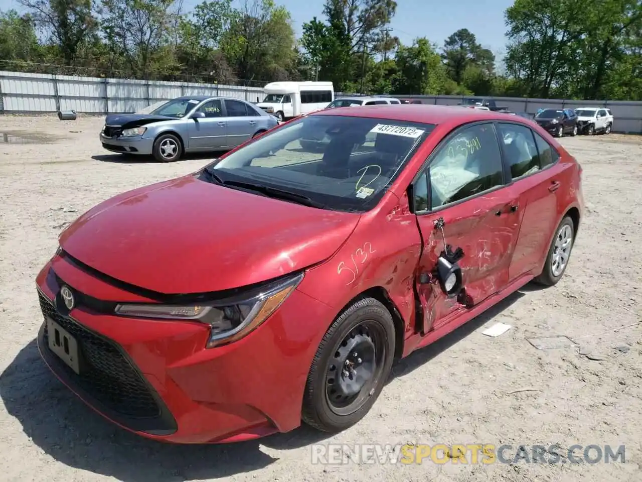 2 Photograph of a damaged car JTDEPMAE5MJ130794 TOYOTA COROLLA 2021