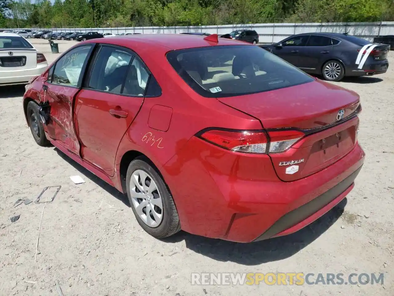 3 Photograph of a damaged car JTDEPMAE5MJ130794 TOYOTA COROLLA 2021