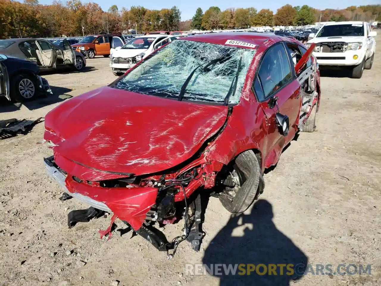 2 Photograph of a damaged car JTDEPMAE5MJ137275 TOYOTA COROLLA 2021