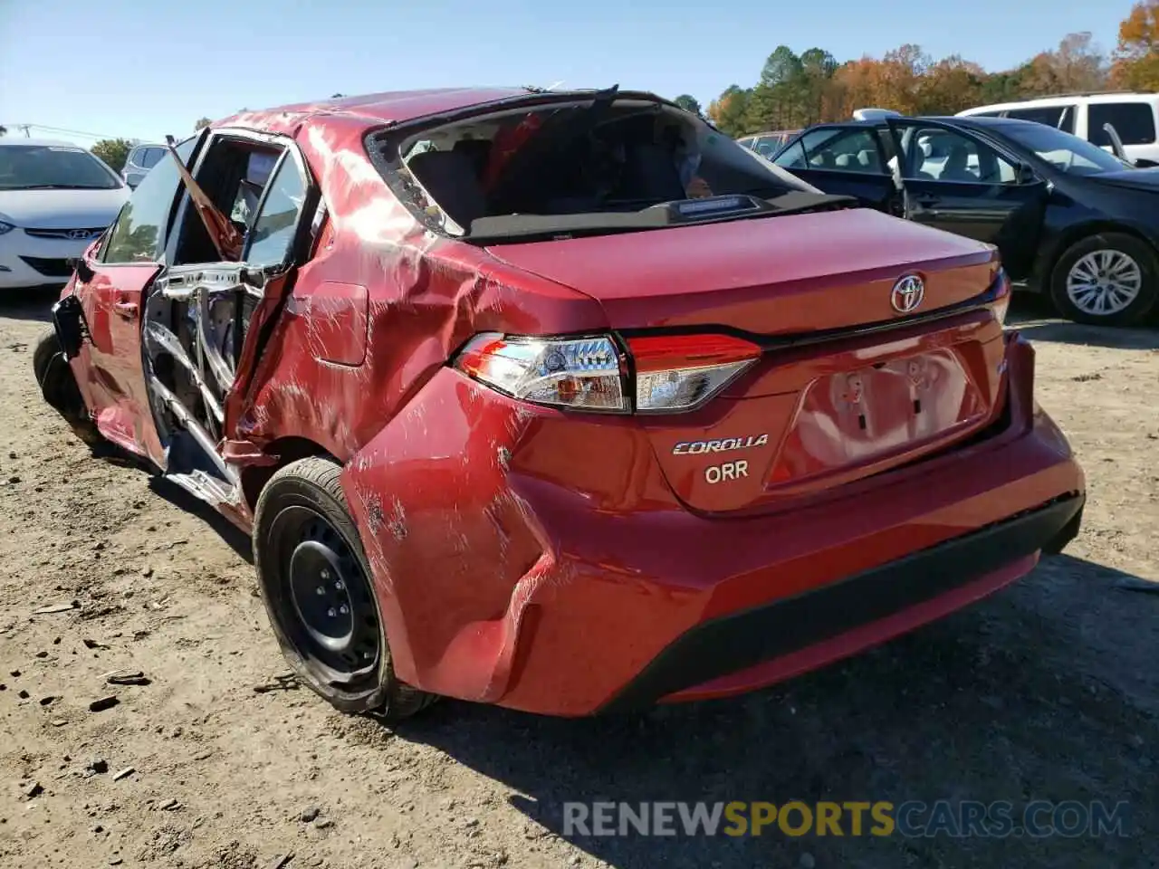 3 Photograph of a damaged car JTDEPMAE5MJ137275 TOYOTA COROLLA 2021