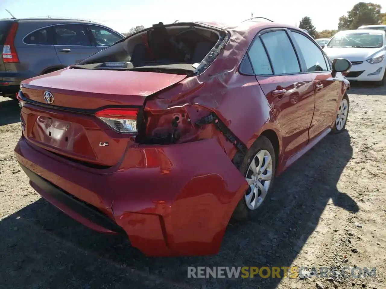 4 Photograph of a damaged car JTDEPMAE5MJ137275 TOYOTA COROLLA 2021