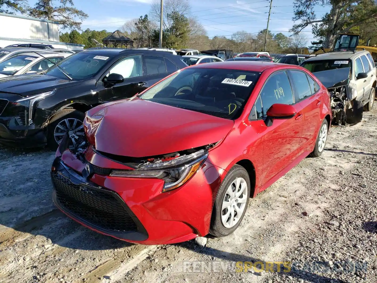 2 Photograph of a damaged car JTDEPMAE5MJ137454 TOYOTA COROLLA 2021