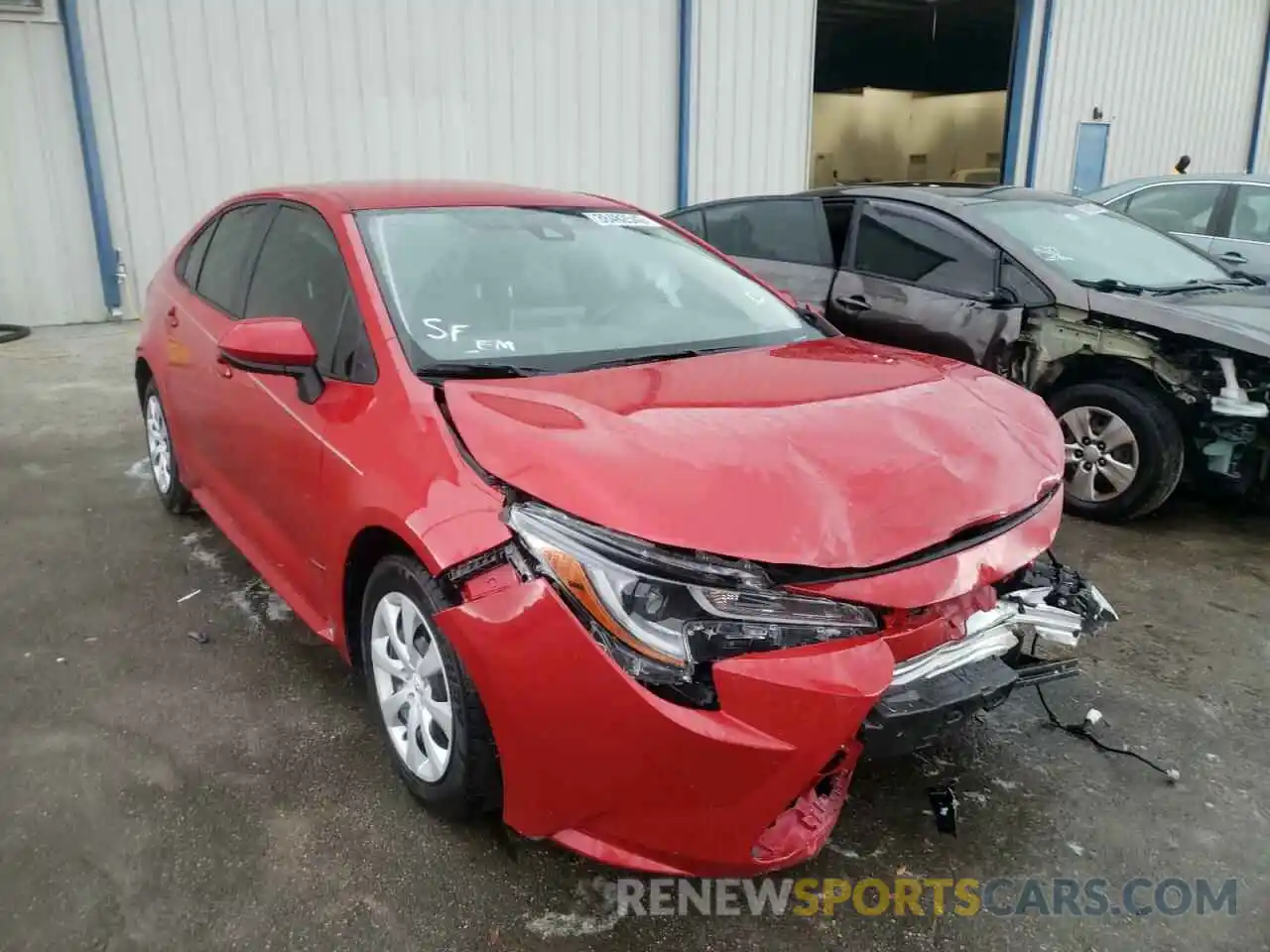 1 Photograph of a damaged car JTDEPMAE5MJ141486 TOYOTA COROLLA 2021