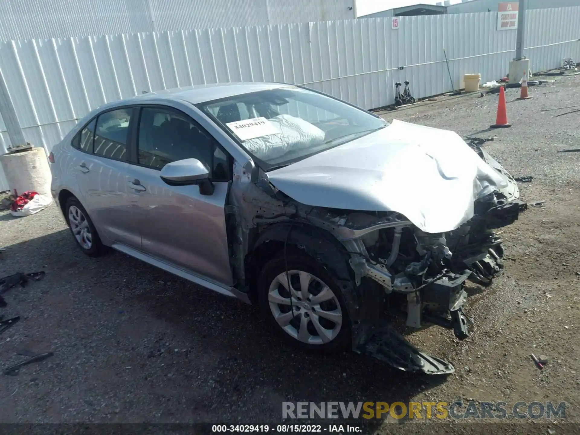 1 Photograph of a damaged car JTDEPMAE5MJ141696 TOYOTA COROLLA 2021