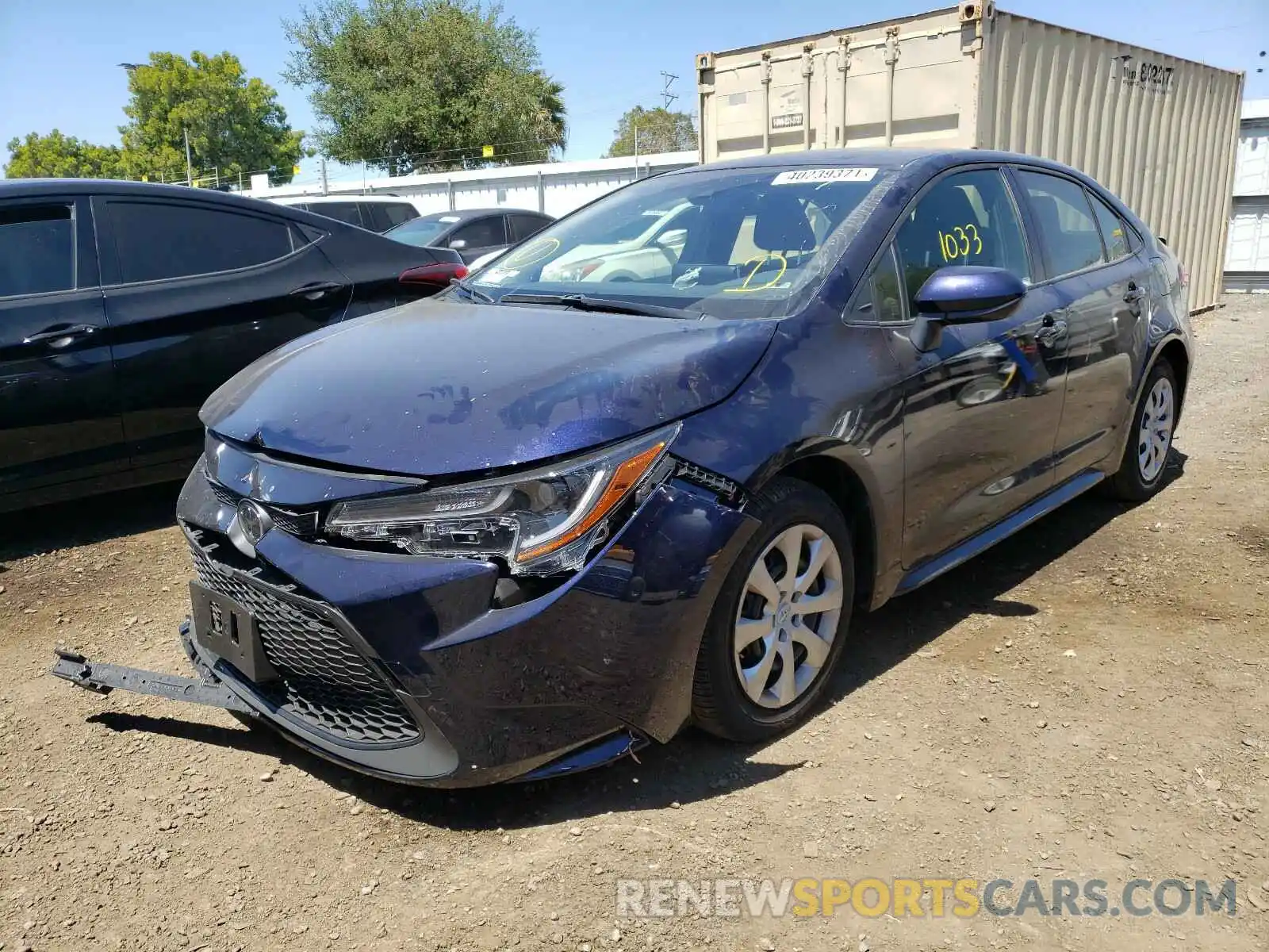 2 Photograph of a damaged car JTDEPMAE5MJ142864 TOYOTA COROLLA 2021