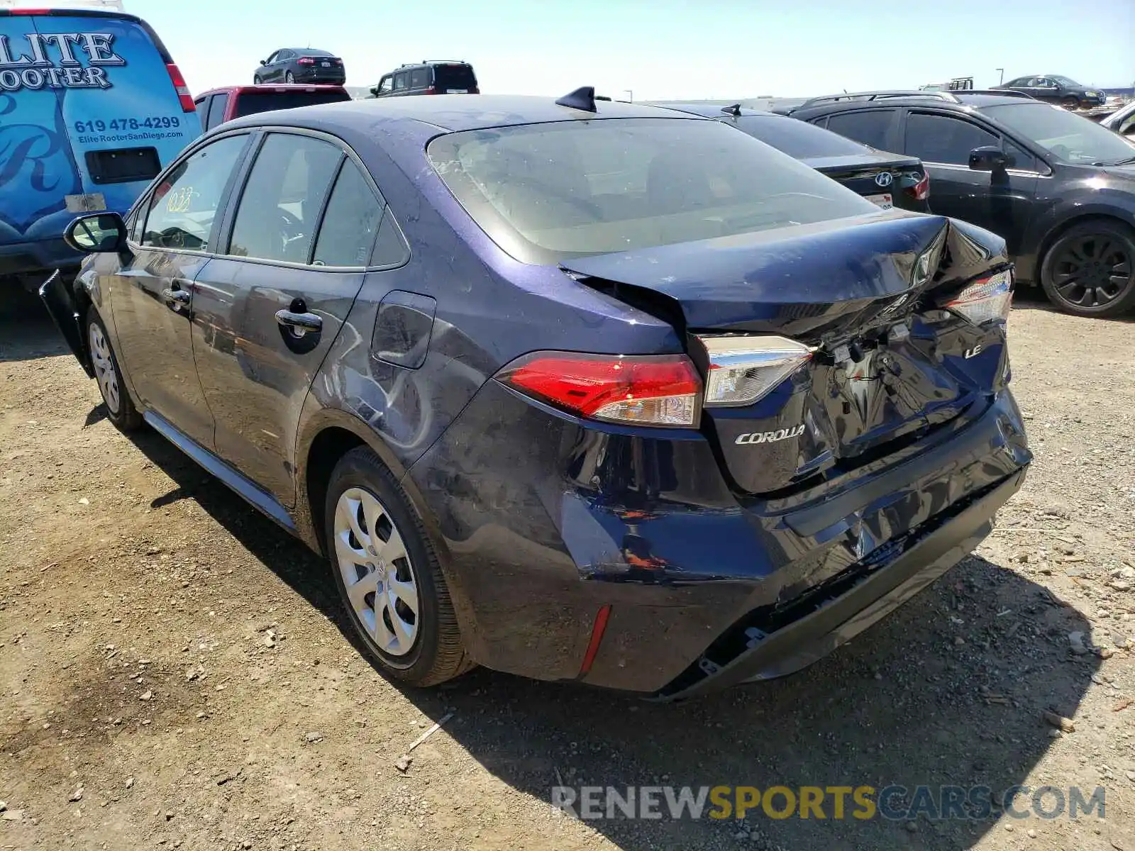 3 Photograph of a damaged car JTDEPMAE5MJ142864 TOYOTA COROLLA 2021