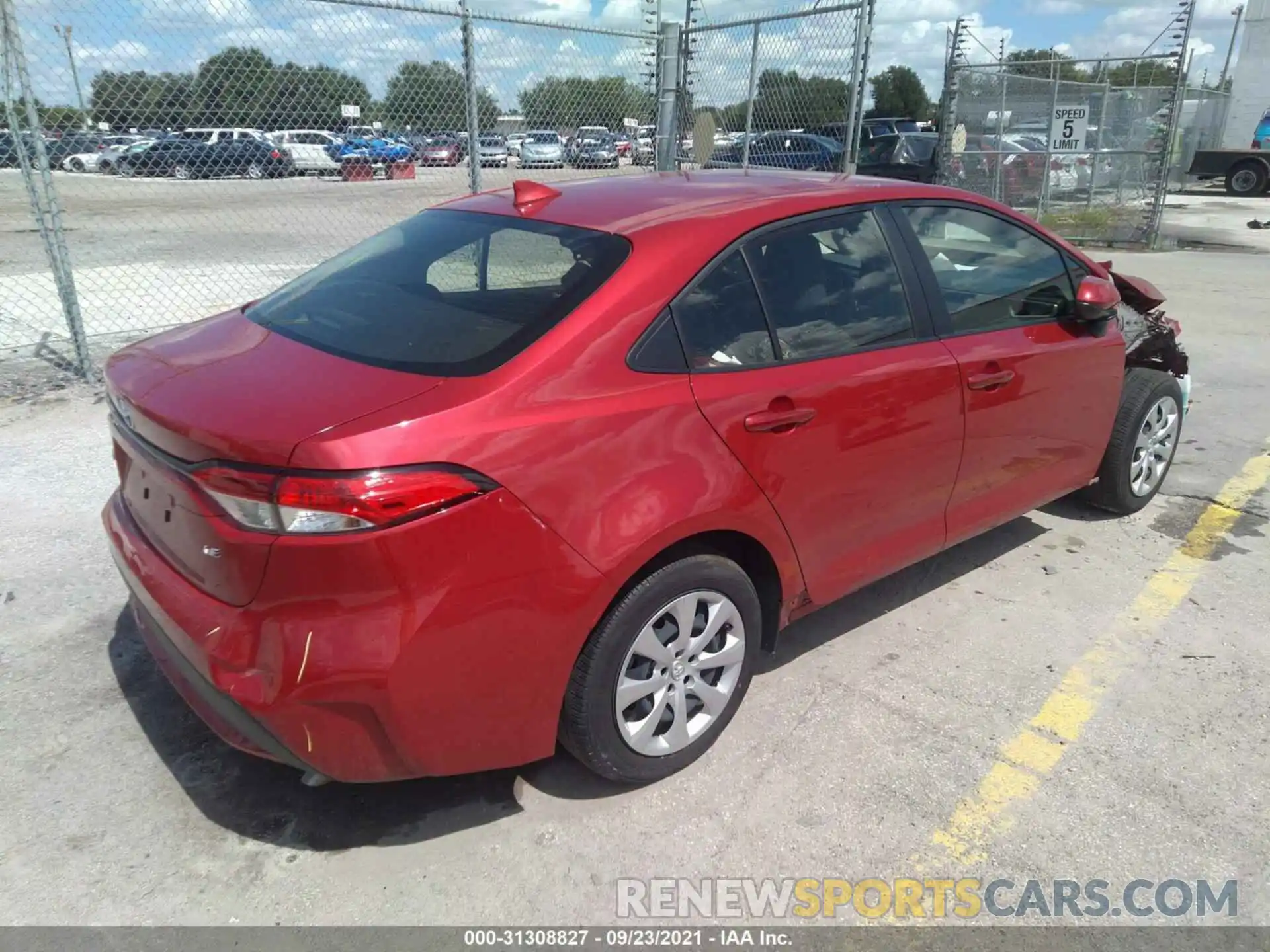 4 Photograph of a damaged car JTDEPMAE5MJ143416 TOYOTA COROLLA 2021