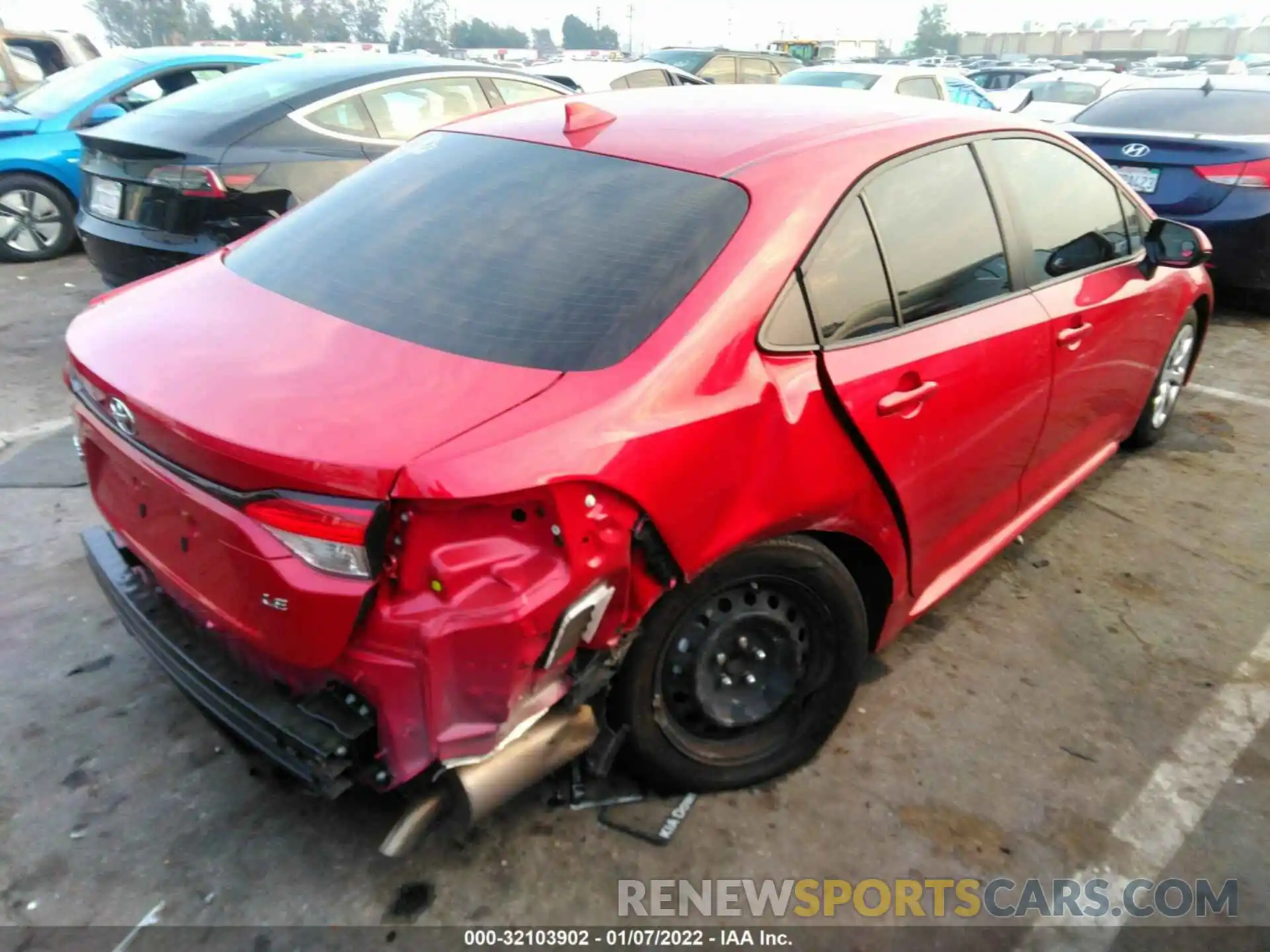 4 Photograph of a damaged car JTDEPMAE5MJ143898 TOYOTA COROLLA 2021