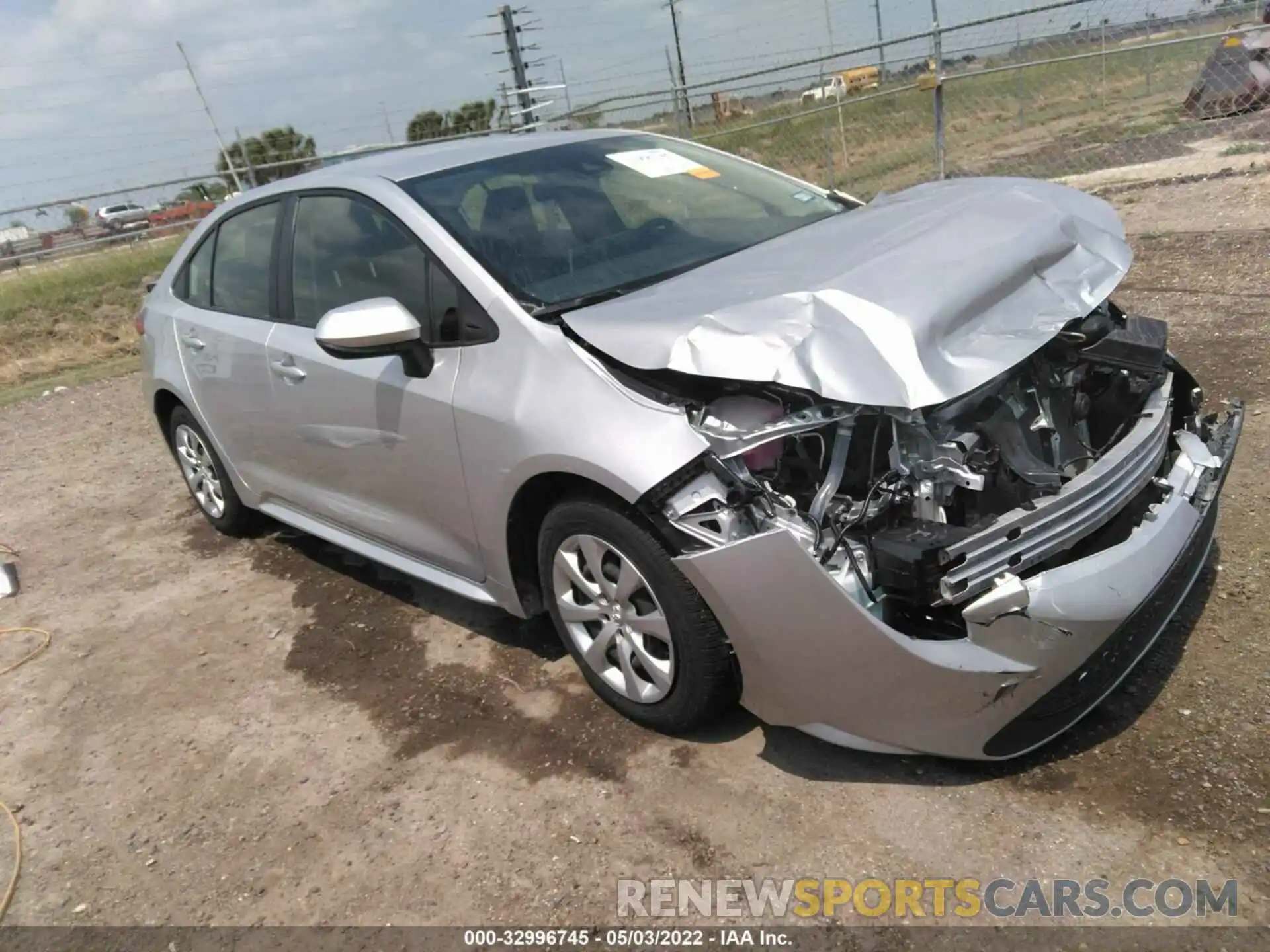 1 Photograph of a damaged car JTDEPMAE5MJ143948 TOYOTA COROLLA 2021