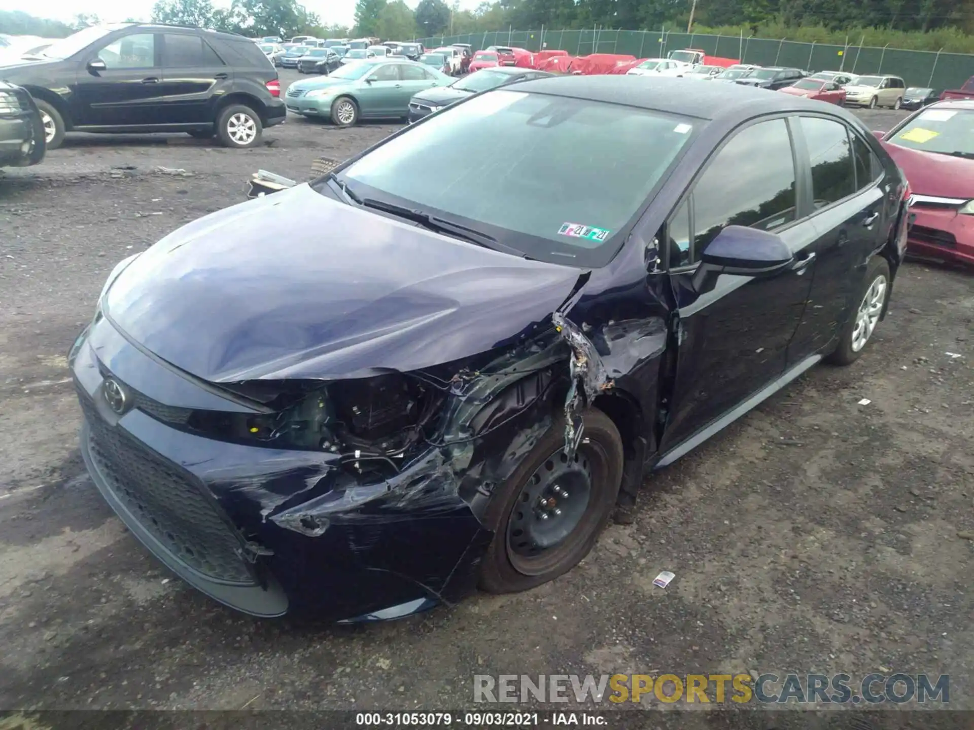 2 Photograph of a damaged car JTDEPMAE5MJ145358 TOYOTA COROLLA 2021