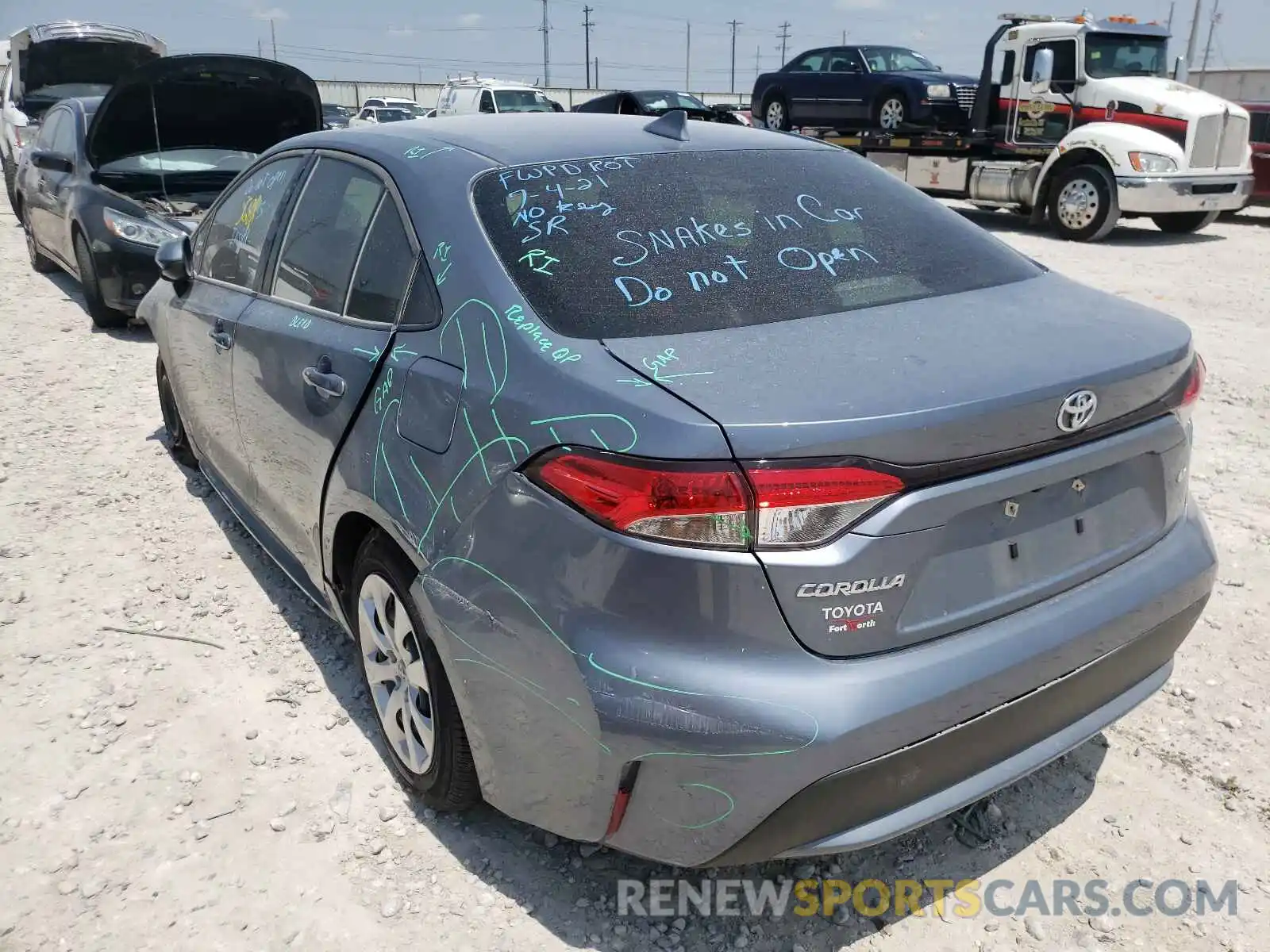 3 Photograph of a damaged car JTDEPMAE5MJ145859 TOYOTA COROLLA 2021