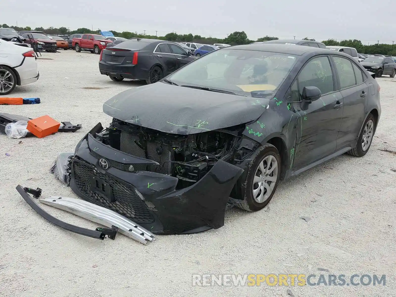 2 Photograph of a damaged car JTDEPMAE5MJ148860 TOYOTA COROLLA 2021