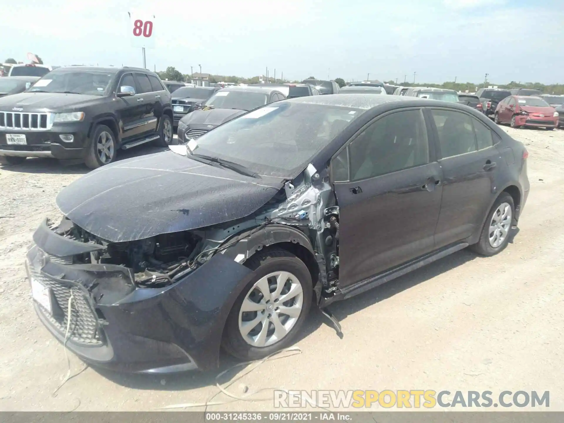 2 Photograph of a damaged car JTDEPMAE5MJ149605 TOYOTA COROLLA 2021