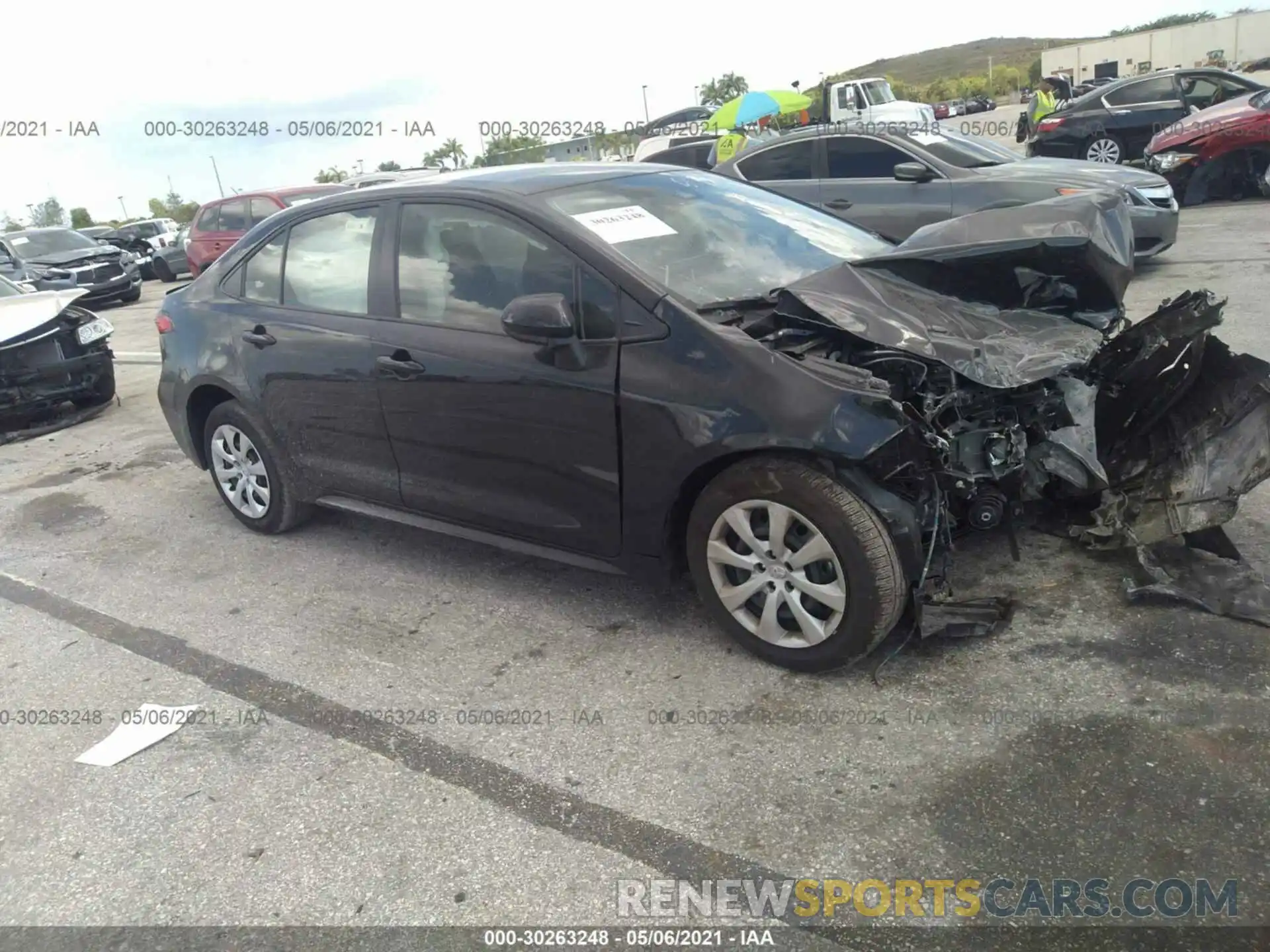 1 Photograph of a damaged car JTDEPMAE5MJ150205 TOYOTA COROLLA 2021