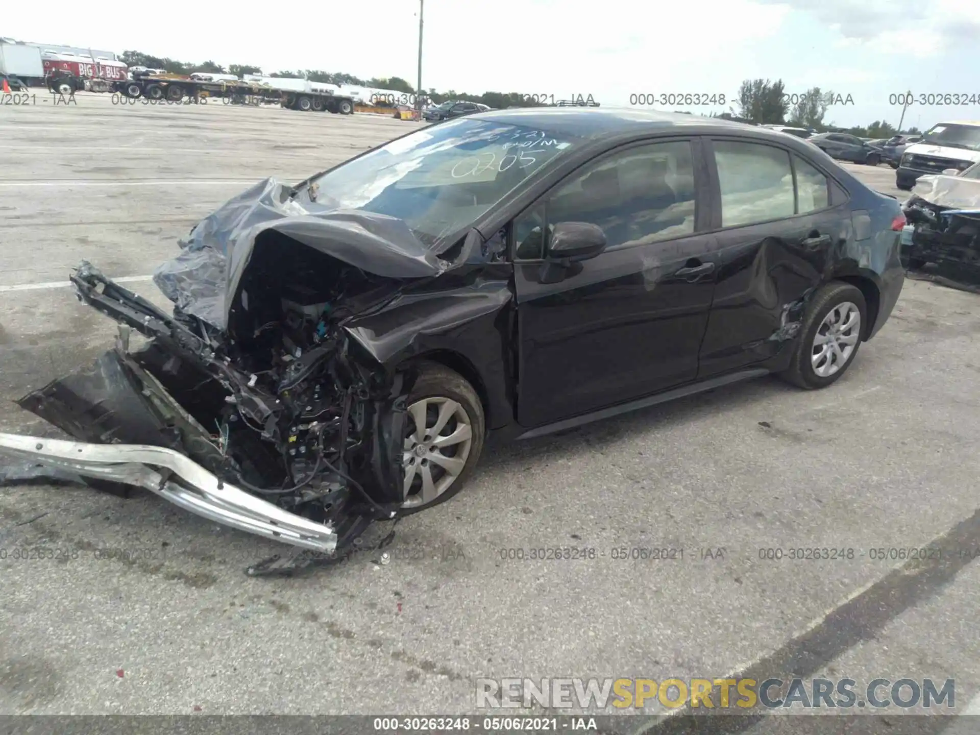 2 Photograph of a damaged car JTDEPMAE5MJ150205 TOYOTA COROLLA 2021