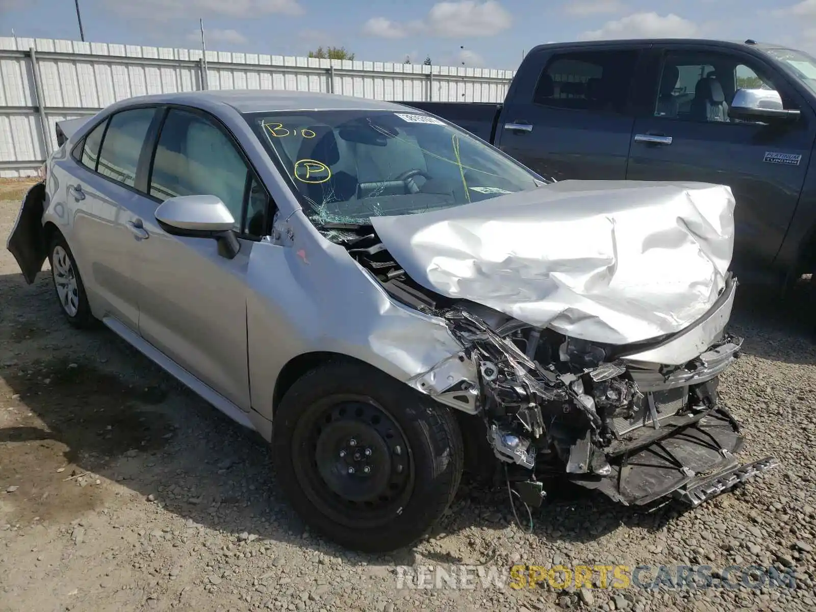 1 Photograph of a damaged car JTDEPMAE5MJ150916 TOYOTA COROLLA 2021